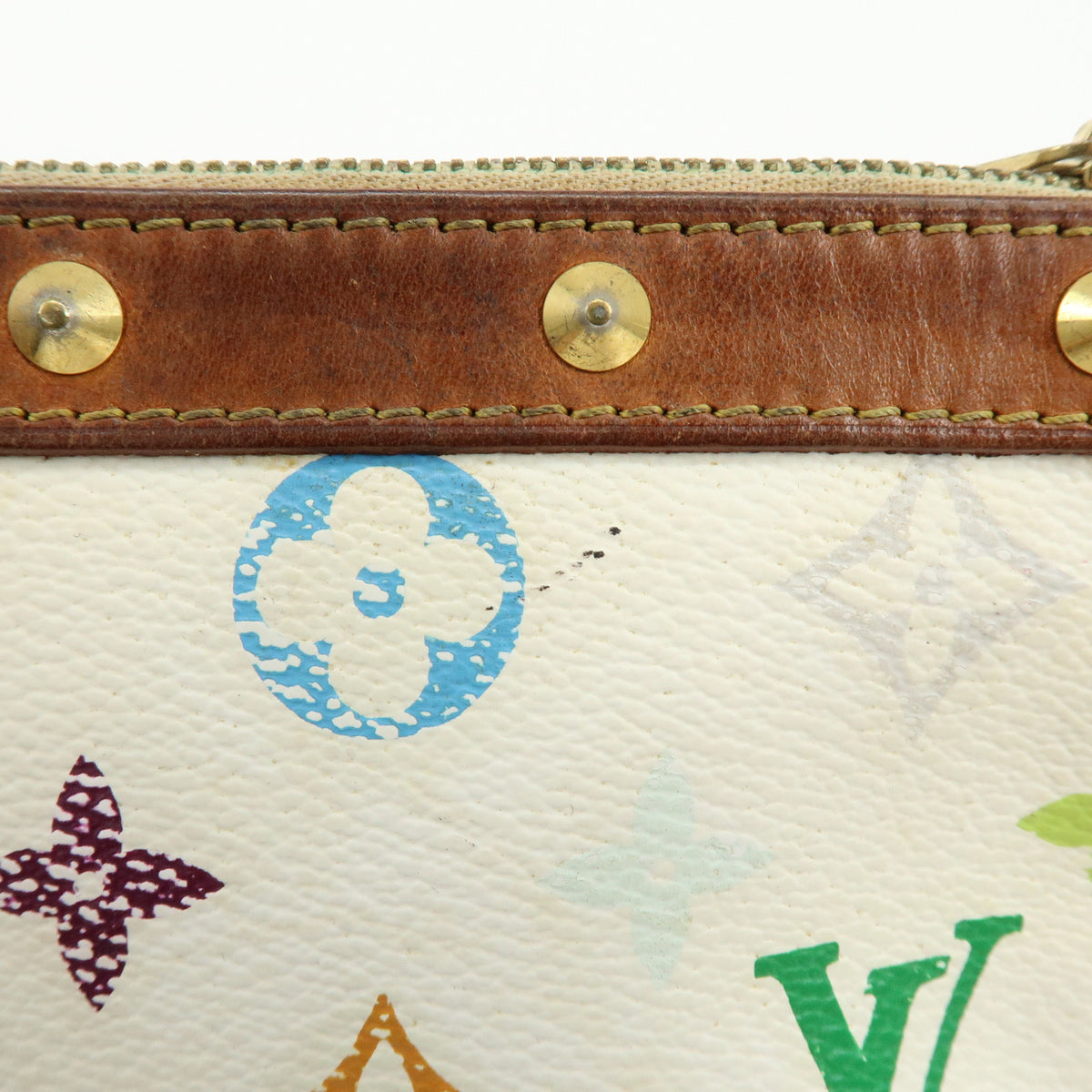 Louis Vuitton Monogram Multicolor Pochette Accessoires Blanc M92649