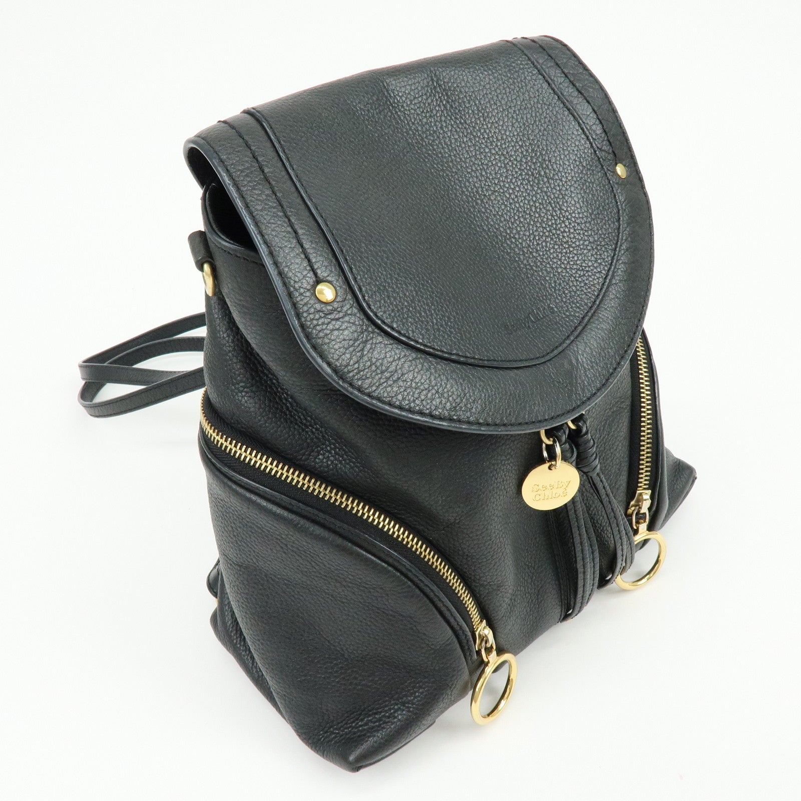 Chloe See By Chloe Leather Olga 2Way Bag Mini Backpack Shoulder Bag