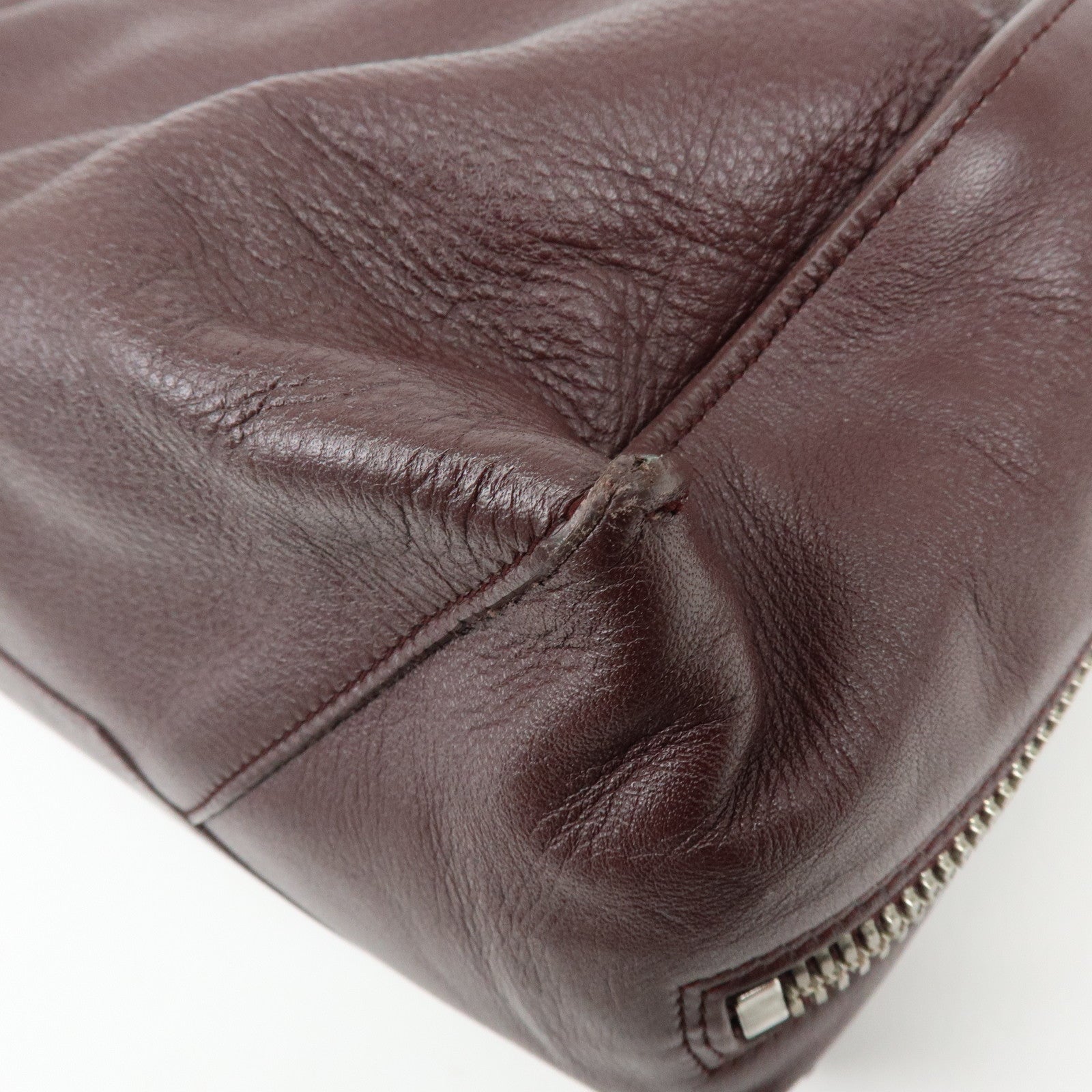 BALENCIAGA The Paper Leather Tote Bag Shoulder Bag Bordeaux 357331