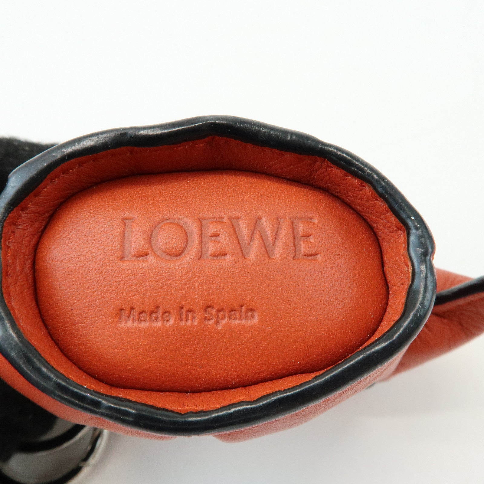 LOEWE Animal Collection Leather Elephant Coin Purse  Orange
