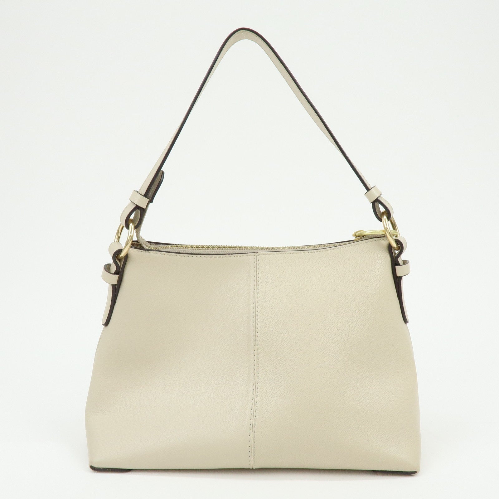 Chloe See By Chloe Joan Leather Shoulder Bag Hand Bag Beige