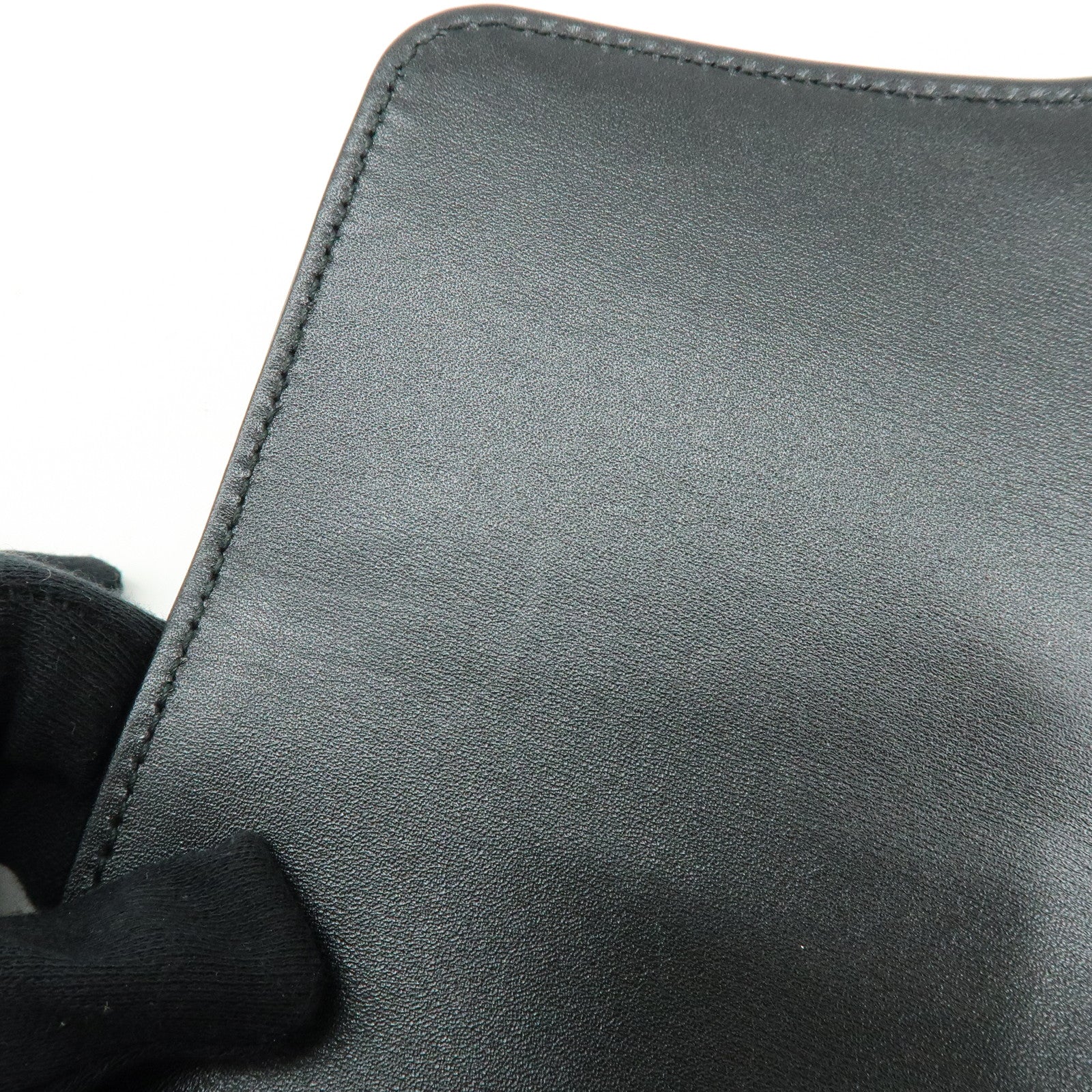GUCCI Double G Arli Leather Shoulder Bag Crossbody Bag Black 550129