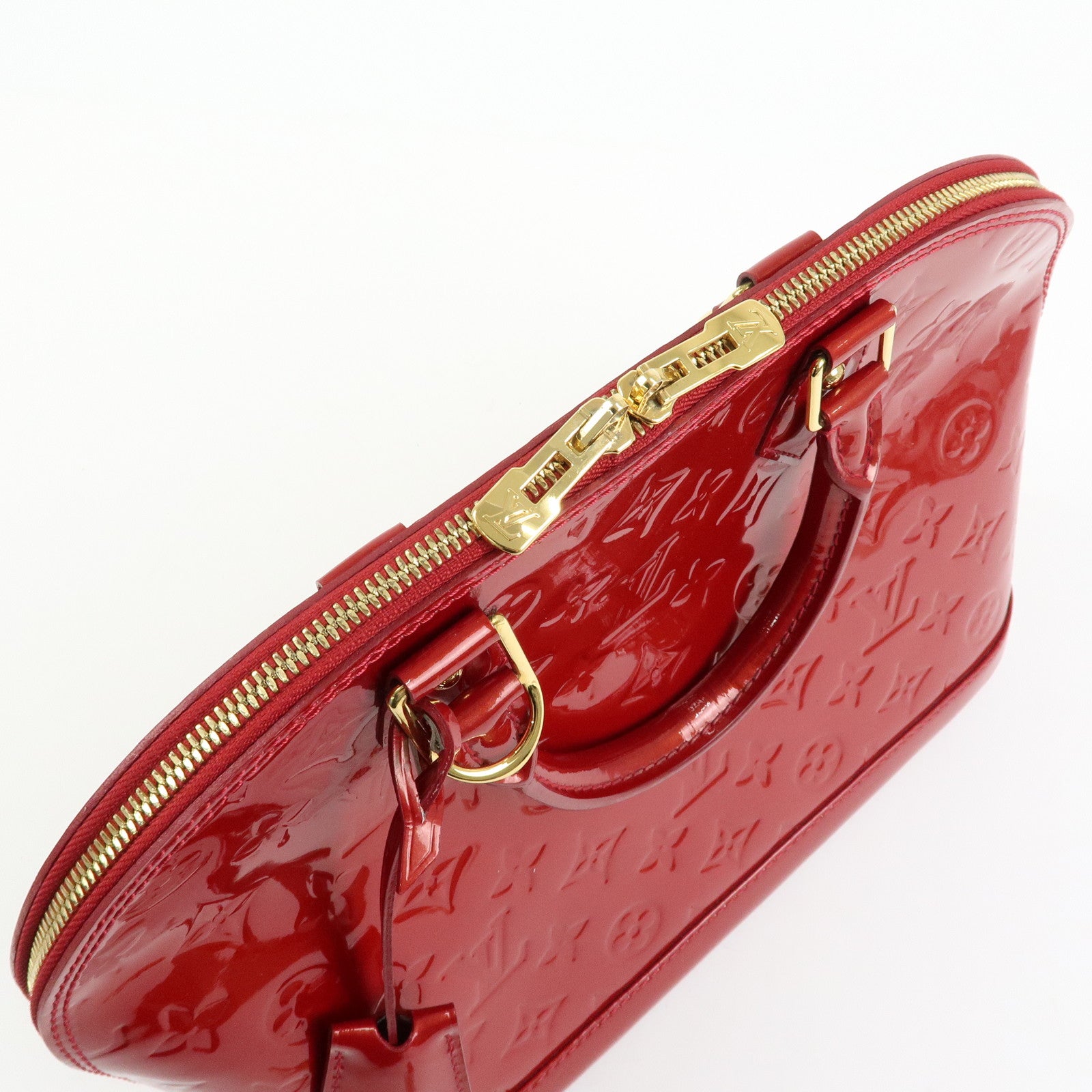 Louis Vuitton Monogram Vernis Alma PM Hand Bag Pomme d'Amour M90096