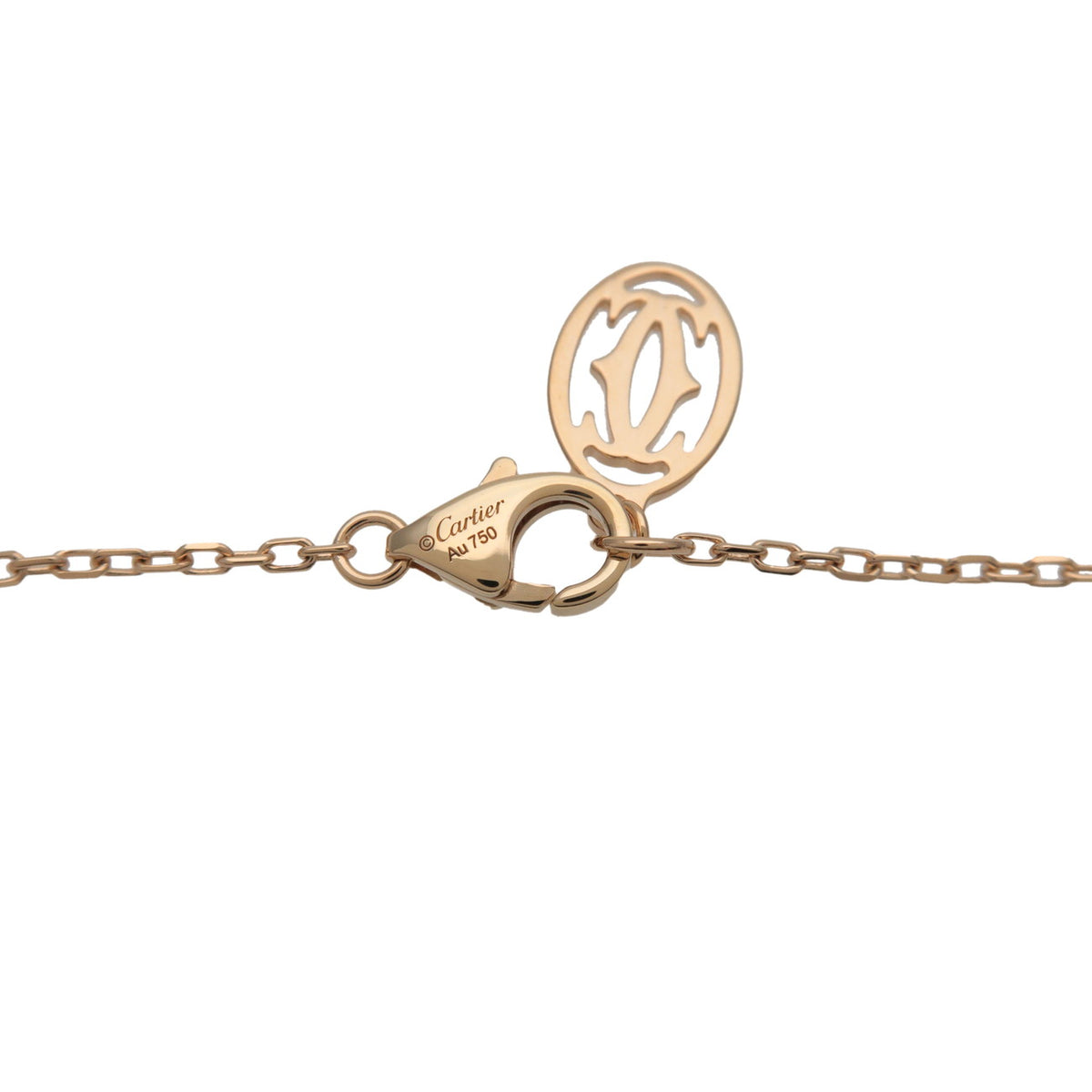 Cartier D'amour 1P Diamond Necklace SM K18 750YG Yellow Gold