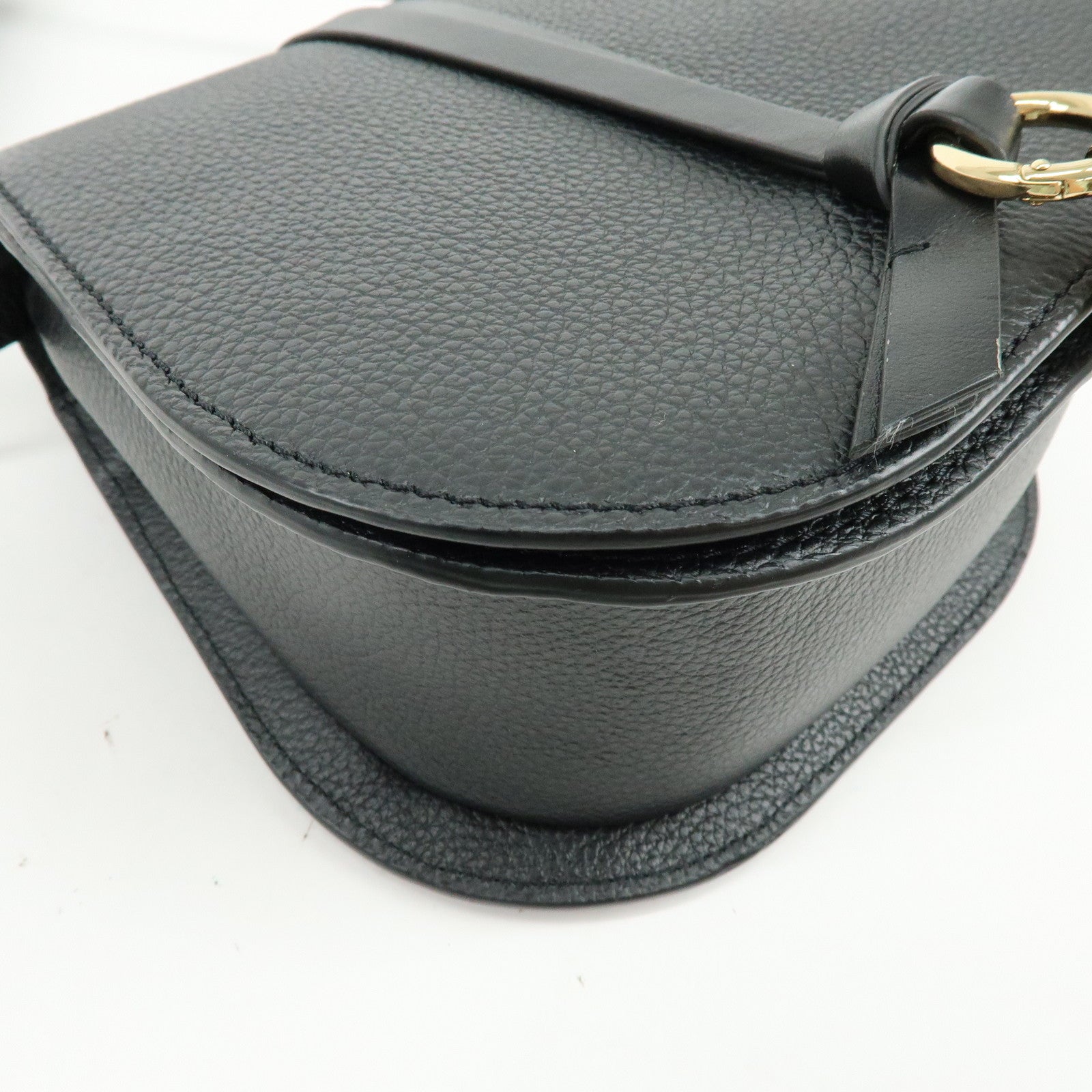 Chloe Alphabet Leather Shoulder Bag Crossbody Bag Black