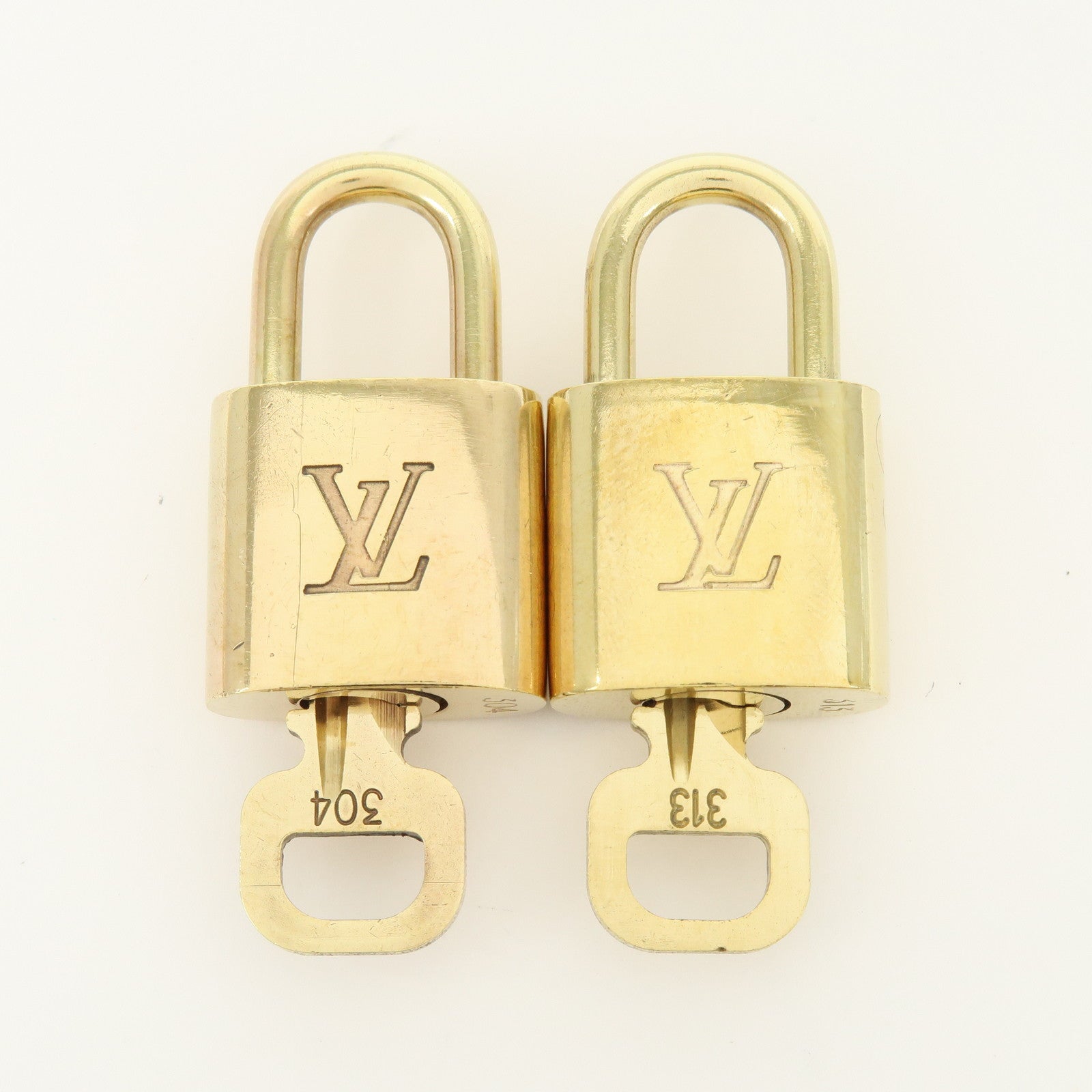 Louis Vuitton Lot of 10 Lock & Key Cadena Key Lock Gold