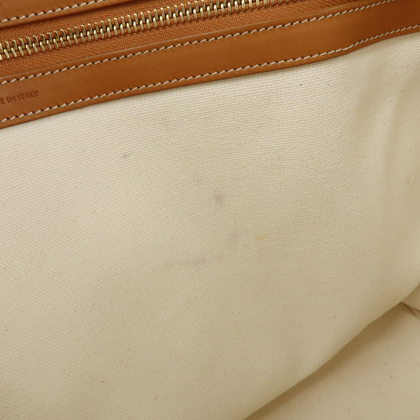 Celine Horizontal Cabas Canvas Leather Tote Bag Natural