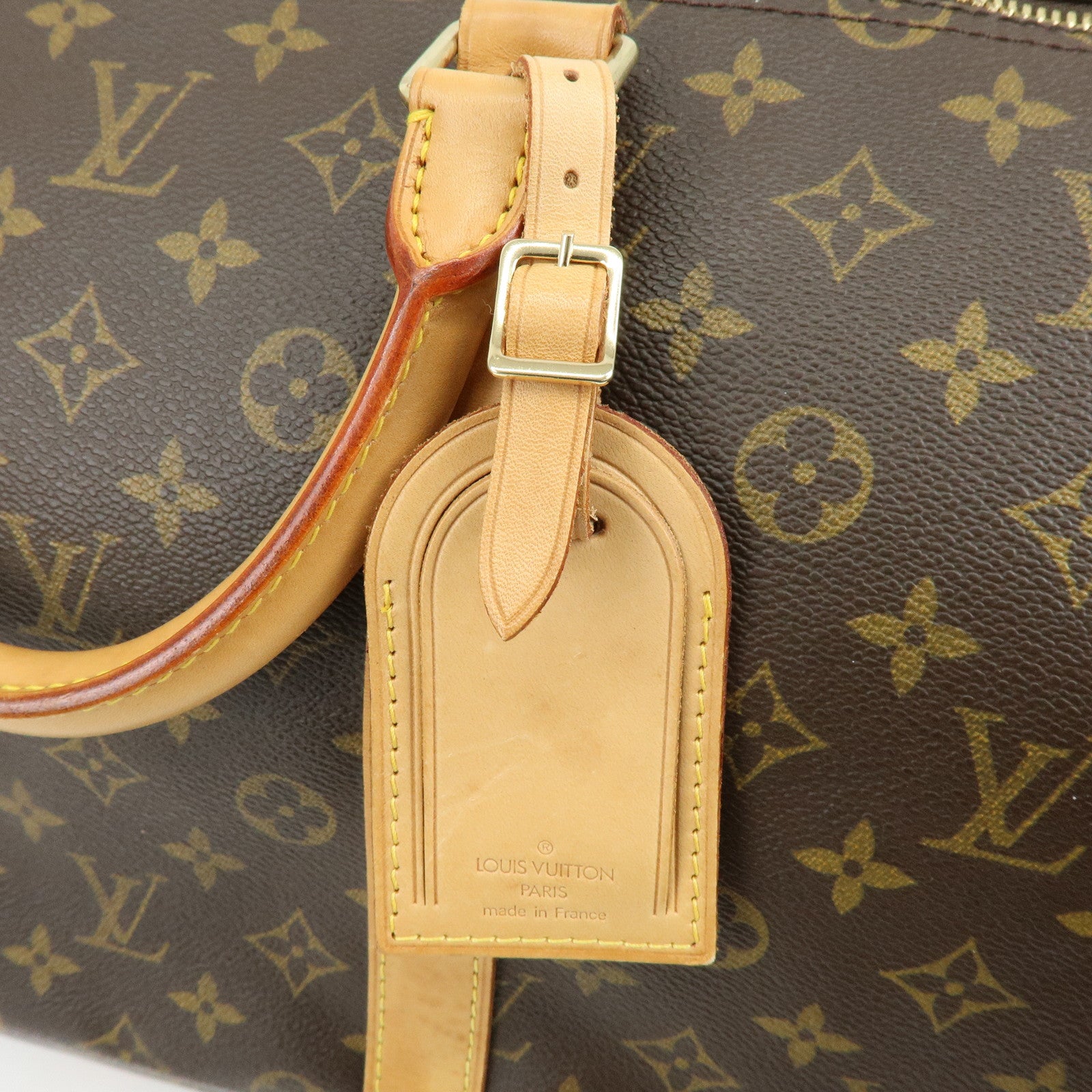Louis Vuitton Monogram Keep All Bandouliere 55 Boston Bag Brown M41414