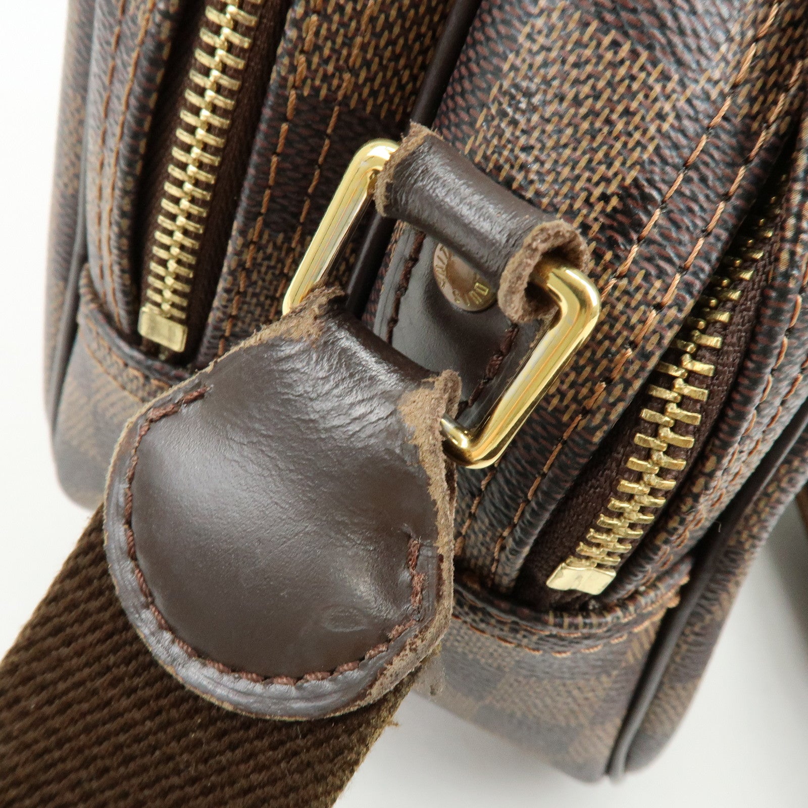 Louis Vuitton Damier Ebene Reporter PM SPO Shoulder Bag Brown M45253