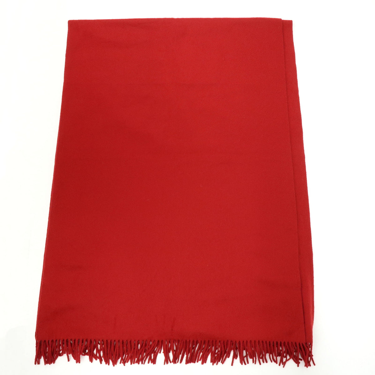 HERMES Cashmere 100% Oversized Scarf Stole Blanket Red
