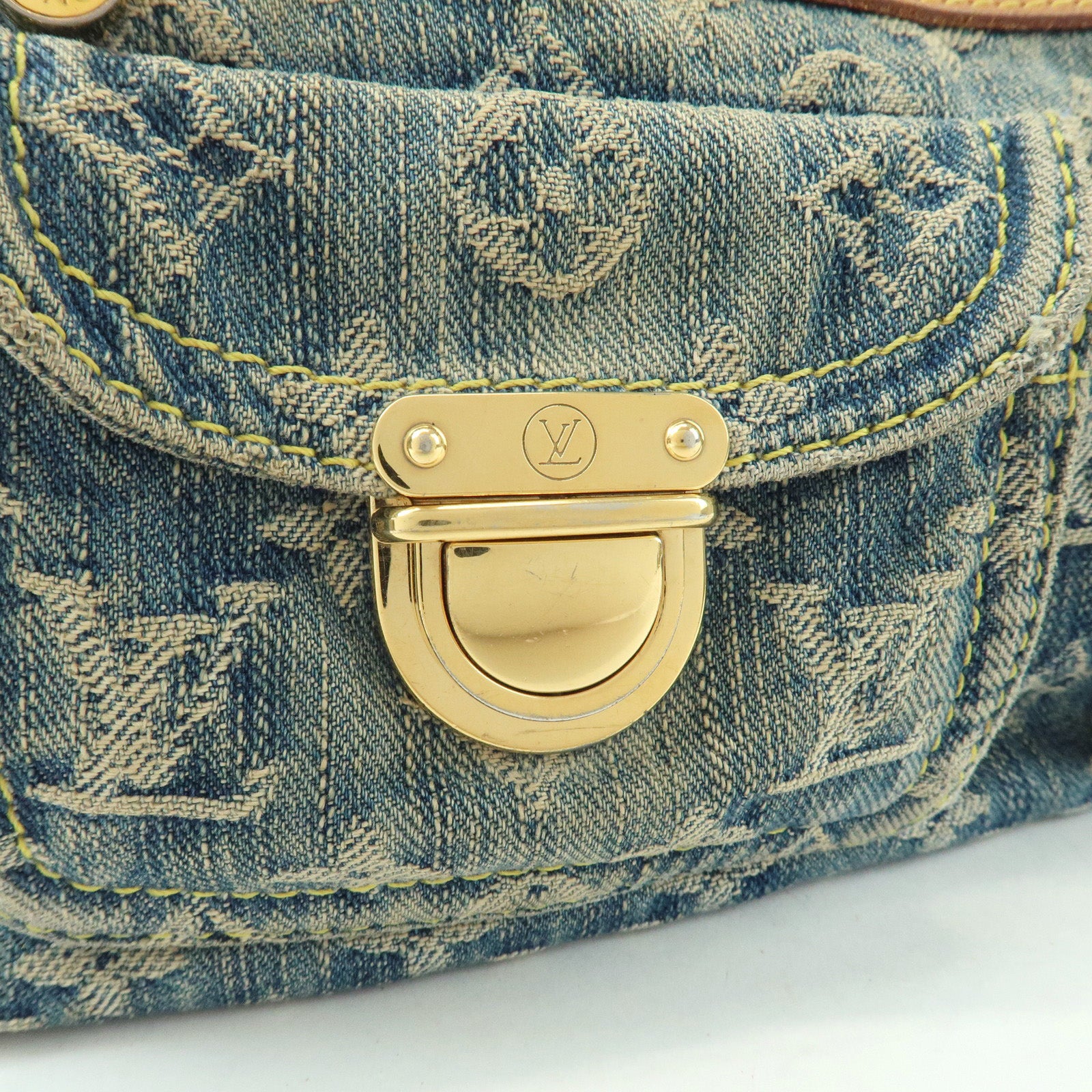 Louis Vuitton Monogram Denim Baggy PM 2Way Bag Shoulder Bag M95049