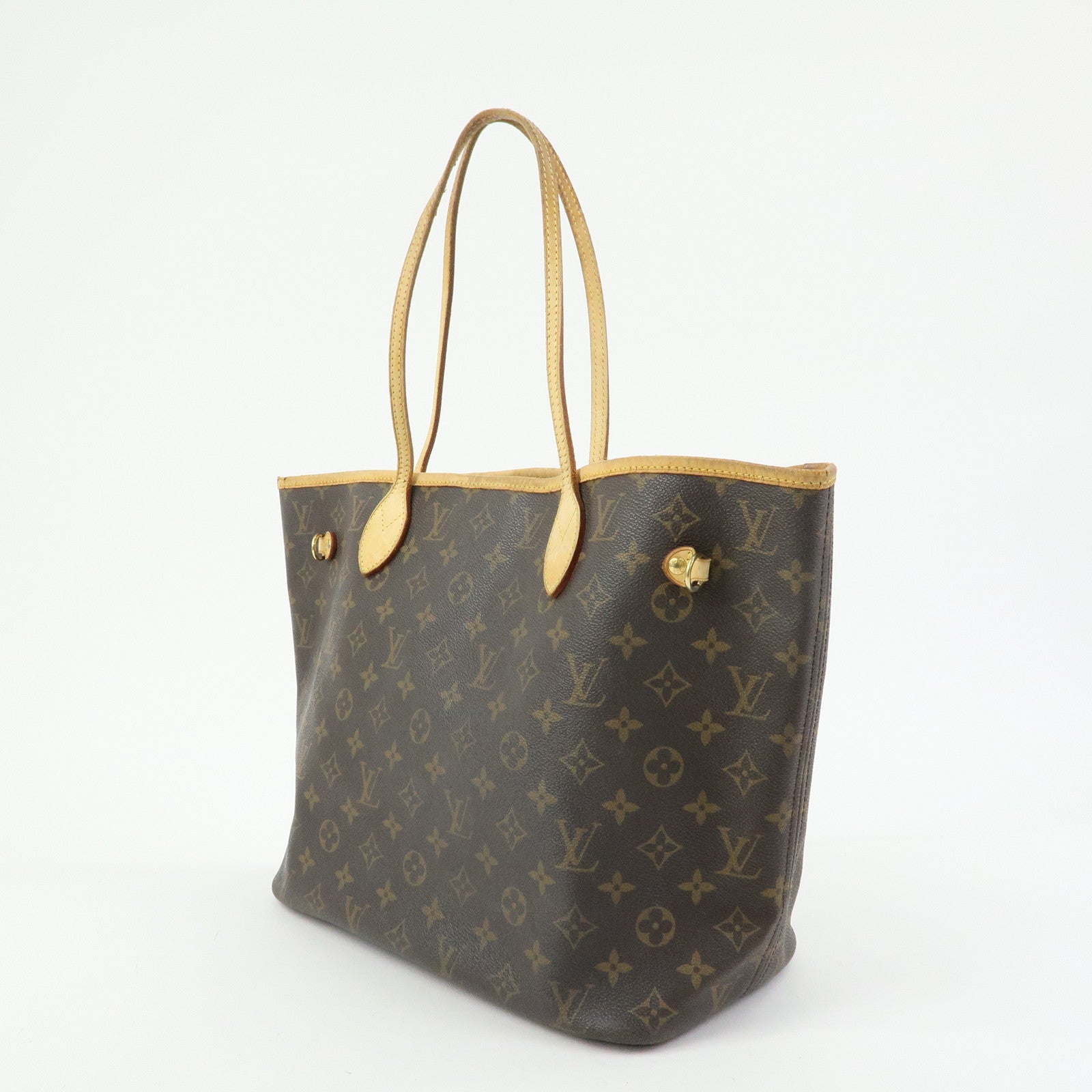 Louis Vuitton Monogram Neverfull MM Tote Shoulder Bag Brown M40156