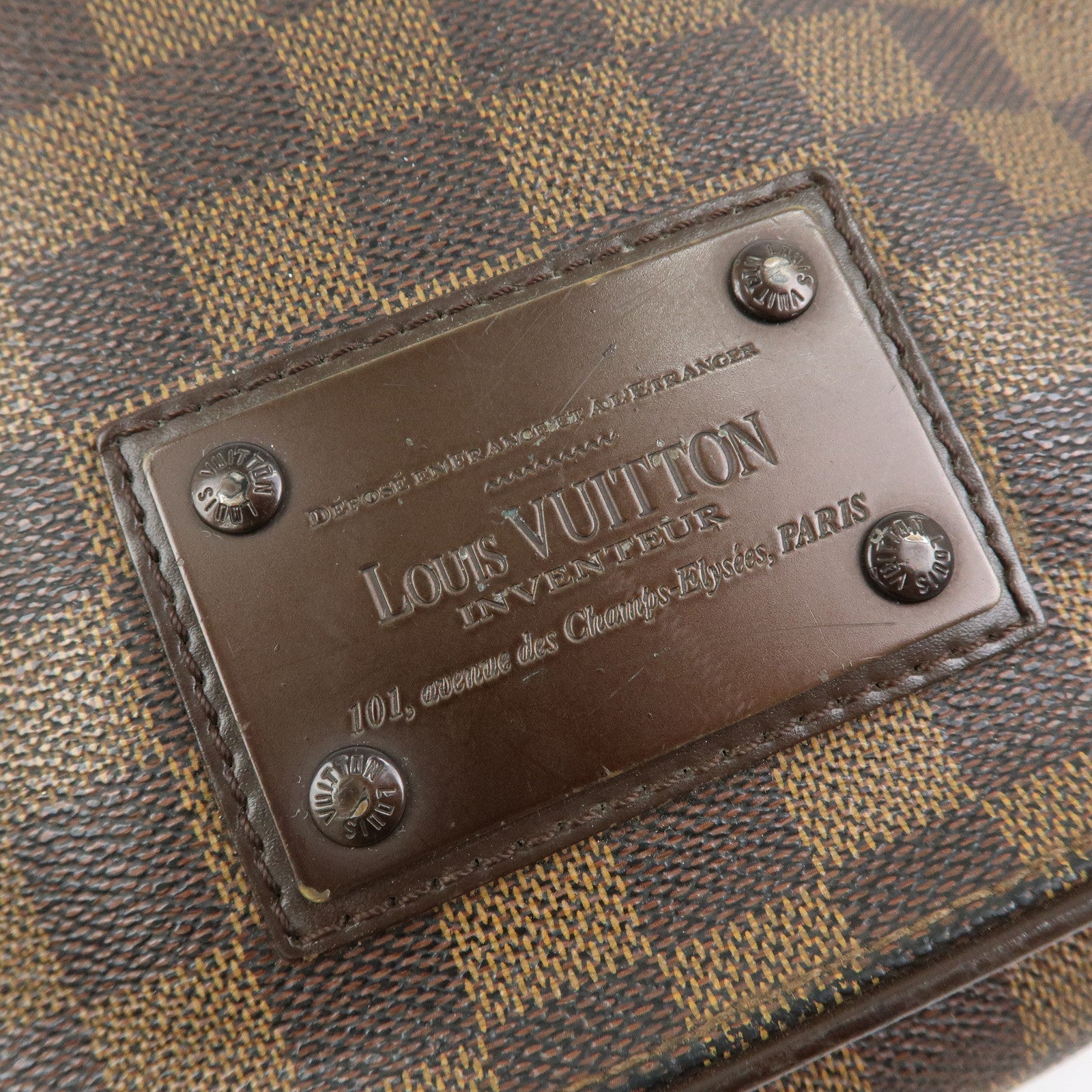 Louis Vuitton Damier Ebene Brooklyn PM Shoulder Crossbody Bag N51210
