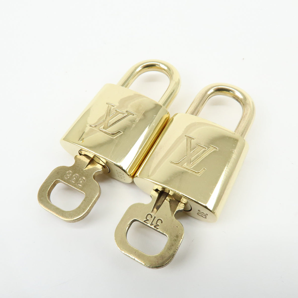 Louis Vuitton Lot of 10 Lock & Key Cadena Key Lock Gold