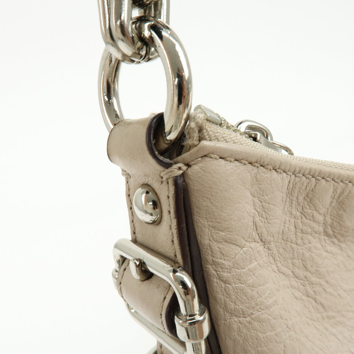 COACH Lot of 2 Signature Canvas Leather Shoulder Bag Beige Ivory
