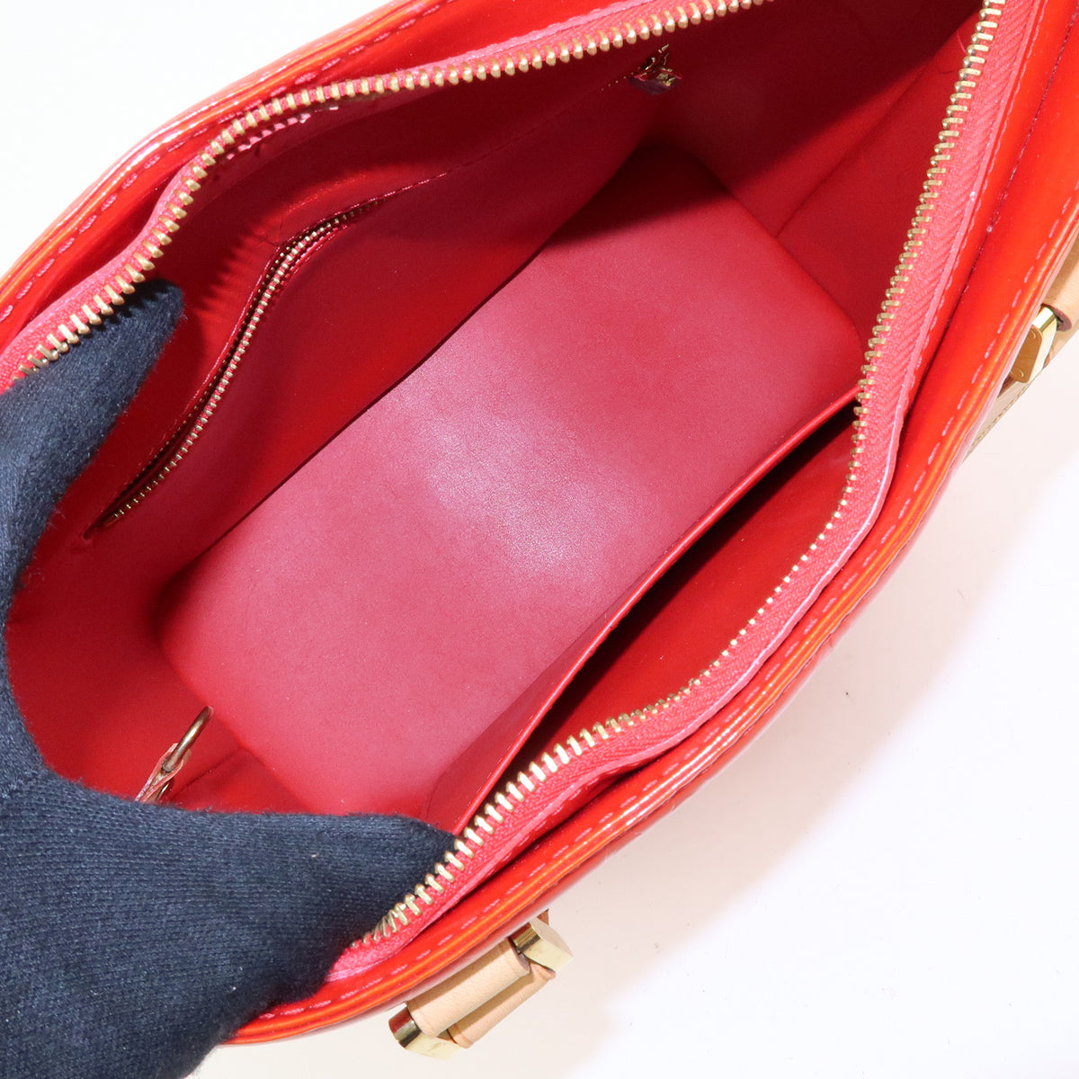 Louis Vuitton Monogram Vernis Houston Tote Bag Hand Bag Rouge M91092