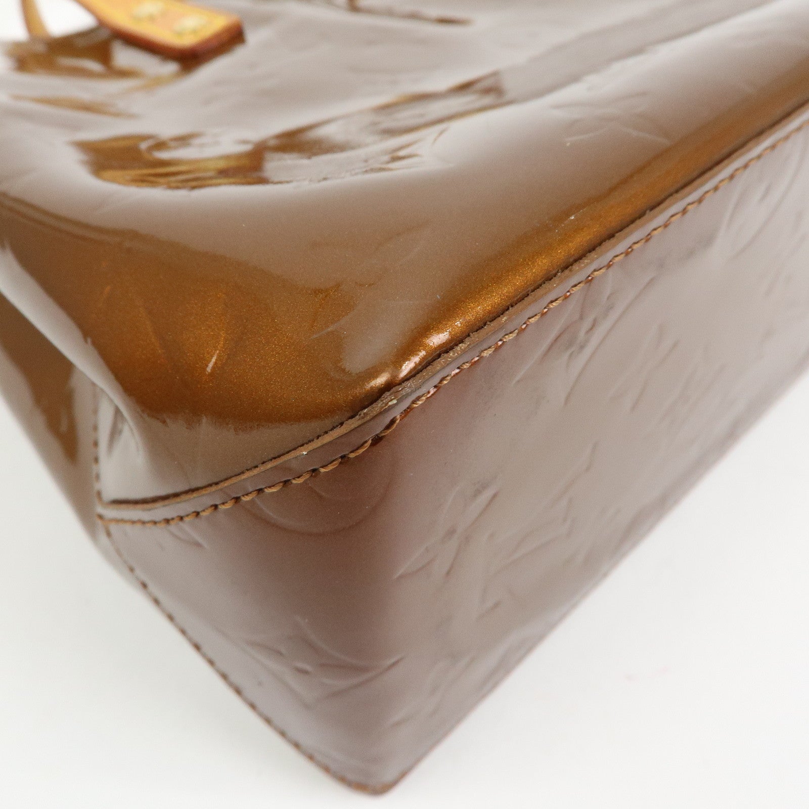 Louis Vuitton Monogram Vernis Reade PM Hand Bag Tote Bag Bronze M91146