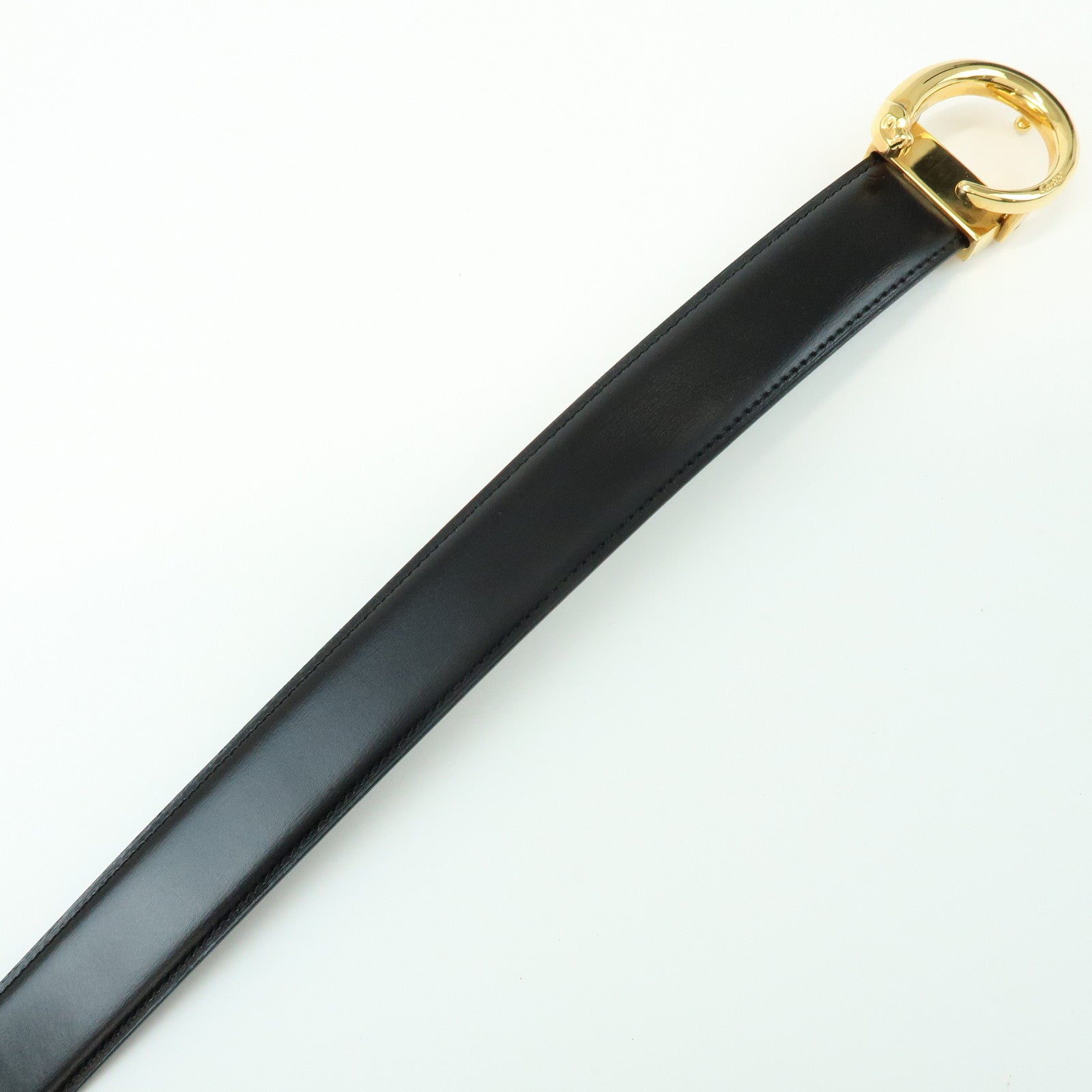 Cartier Must de Cartier Panthere Leather Belt Black