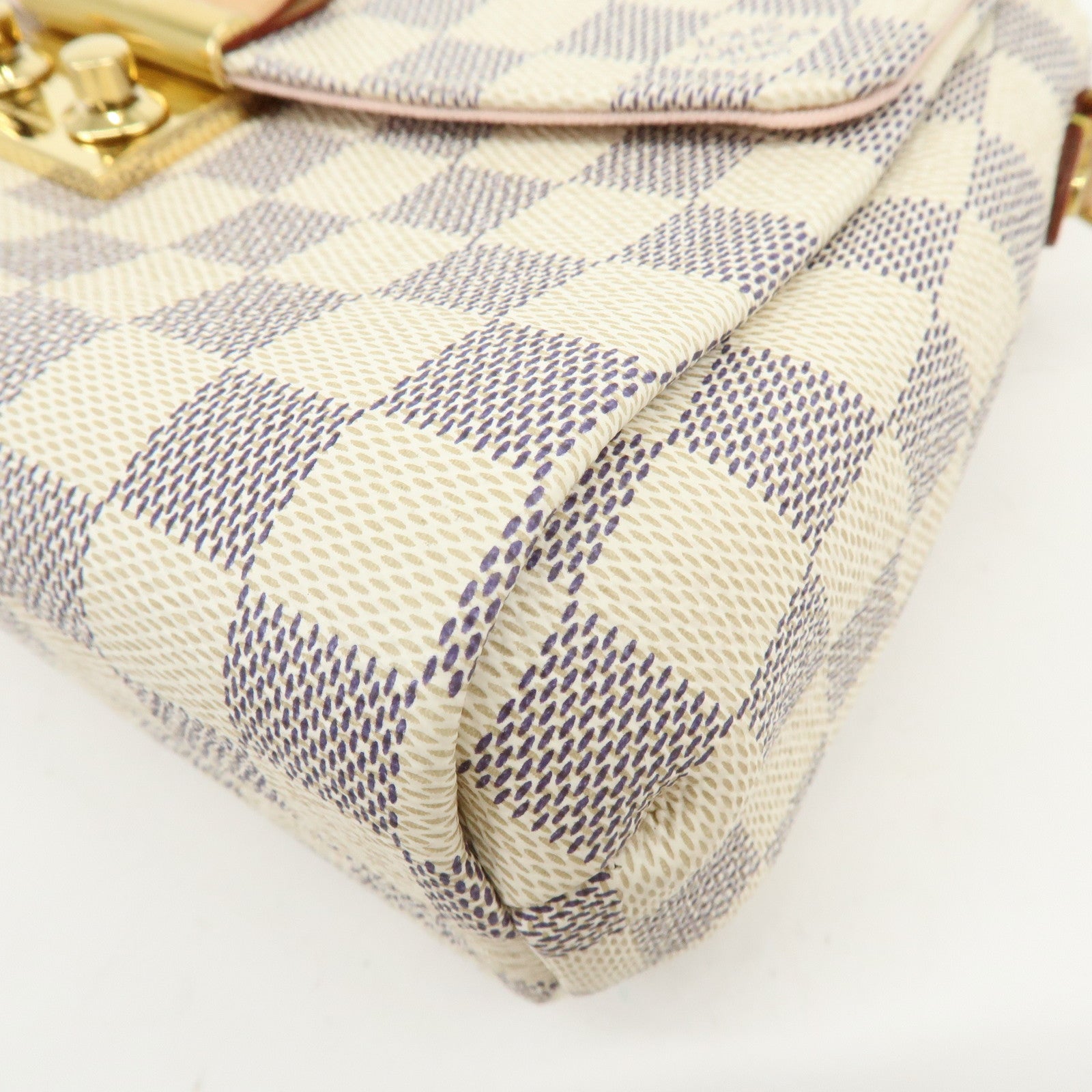 Louis Vuitton Damier Azur Croisette Canvas Leather 2Way Bag N41581