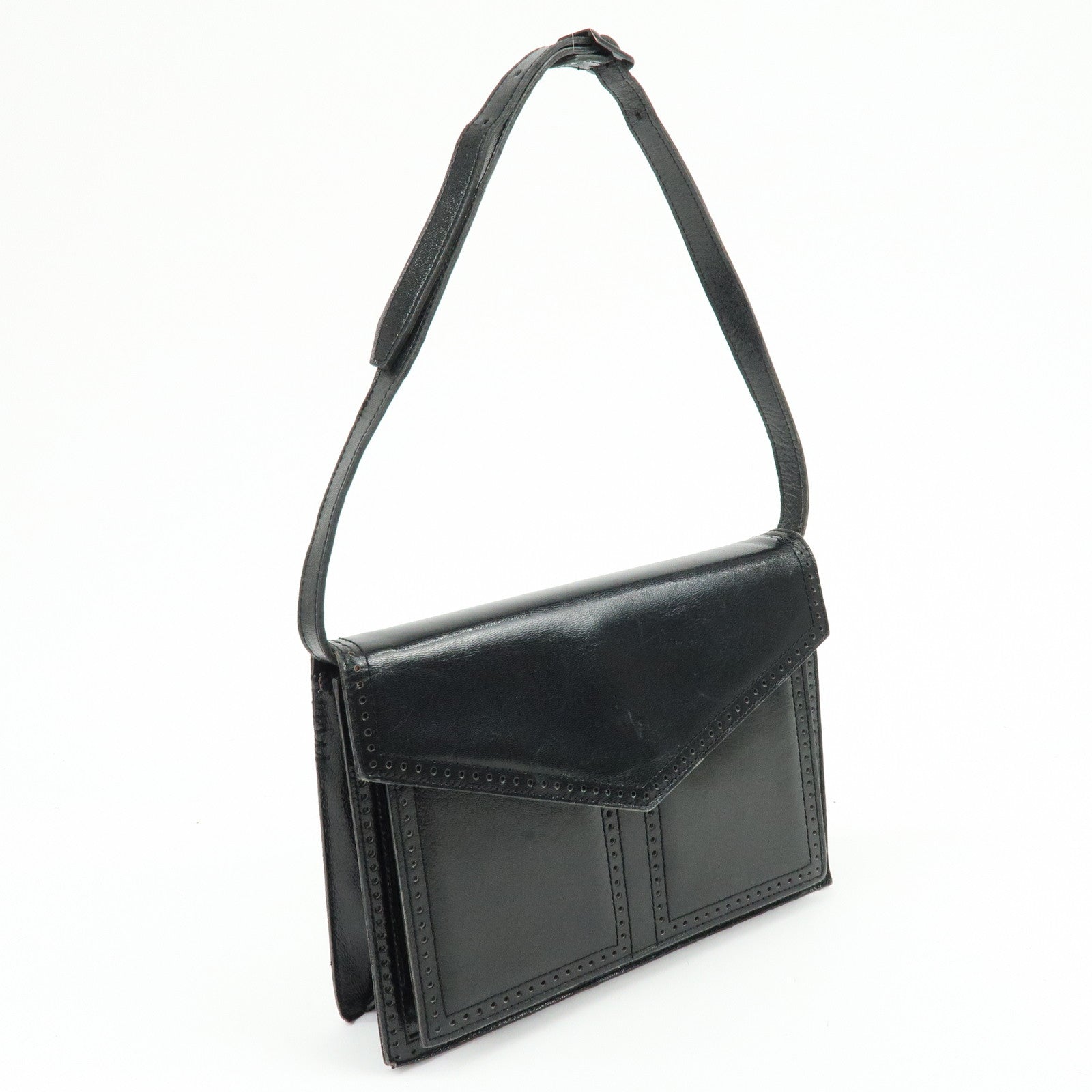SAINT LAURENT PARIS Leather 2WAY Bag Hand Bag Shoulder Bag Black