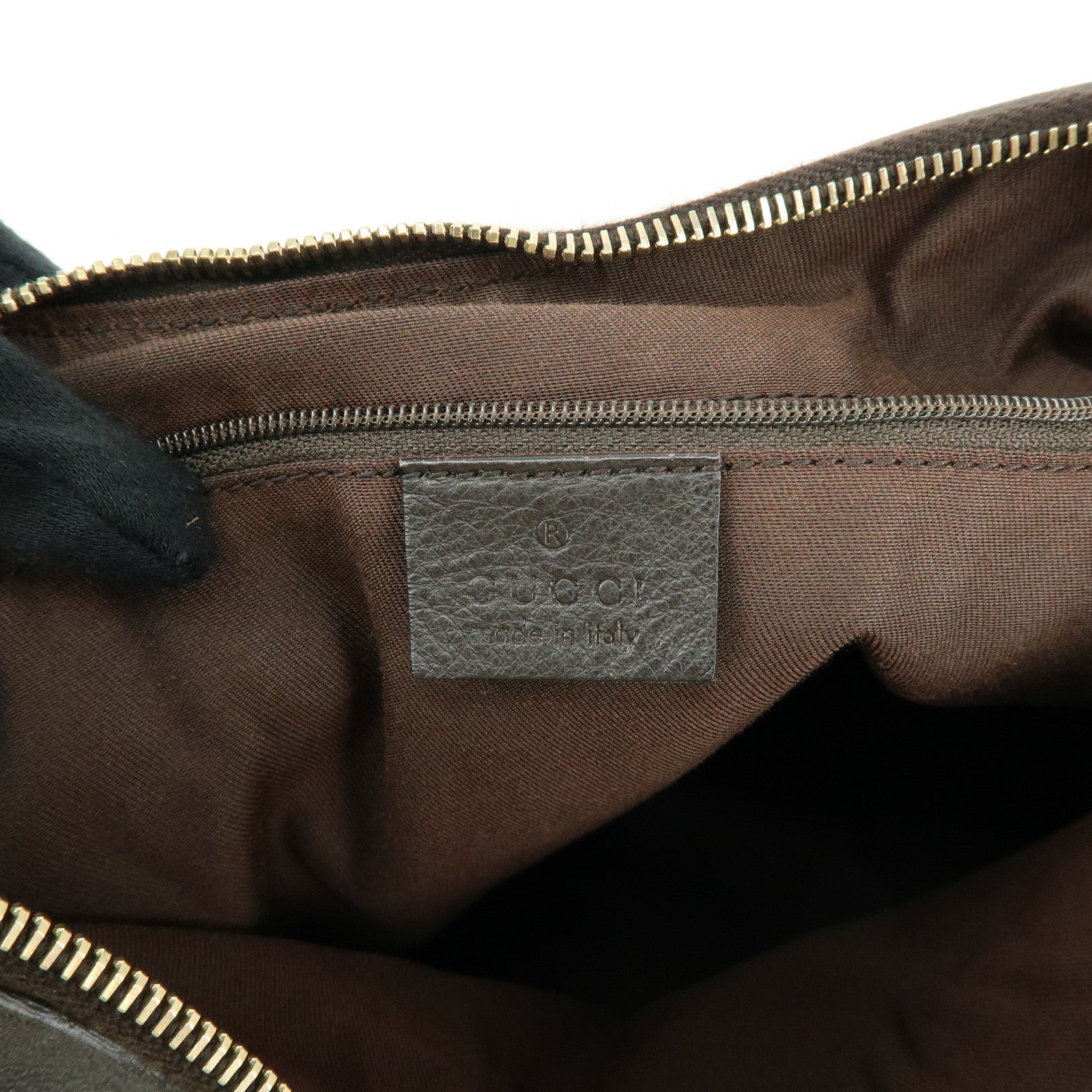 GUCCI Abbey GG Canvas Leather Shoulder Bag Brown Beige 189833