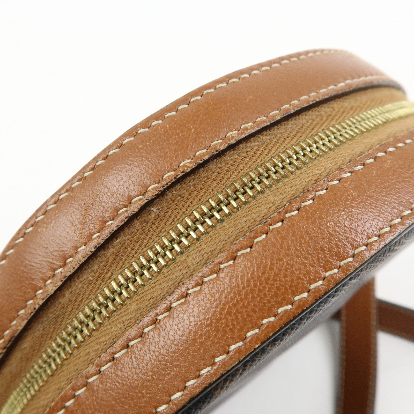 CELINE Triomphe PVC Leather Shoulder Bag Crossbody Bag Brown