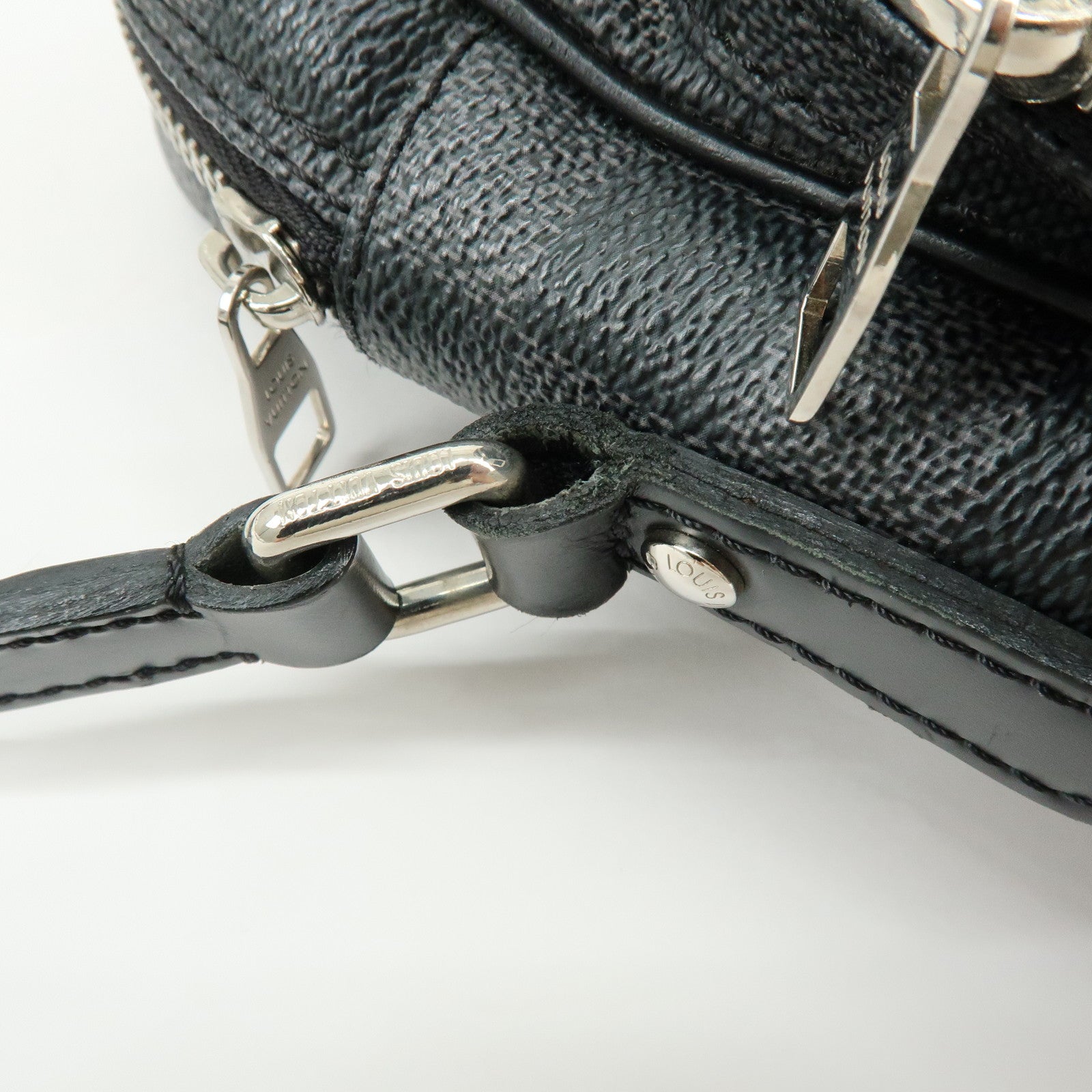 Louis Vuitton Damier Graphite Rem Shoulder Crossbody Bag Black N41446