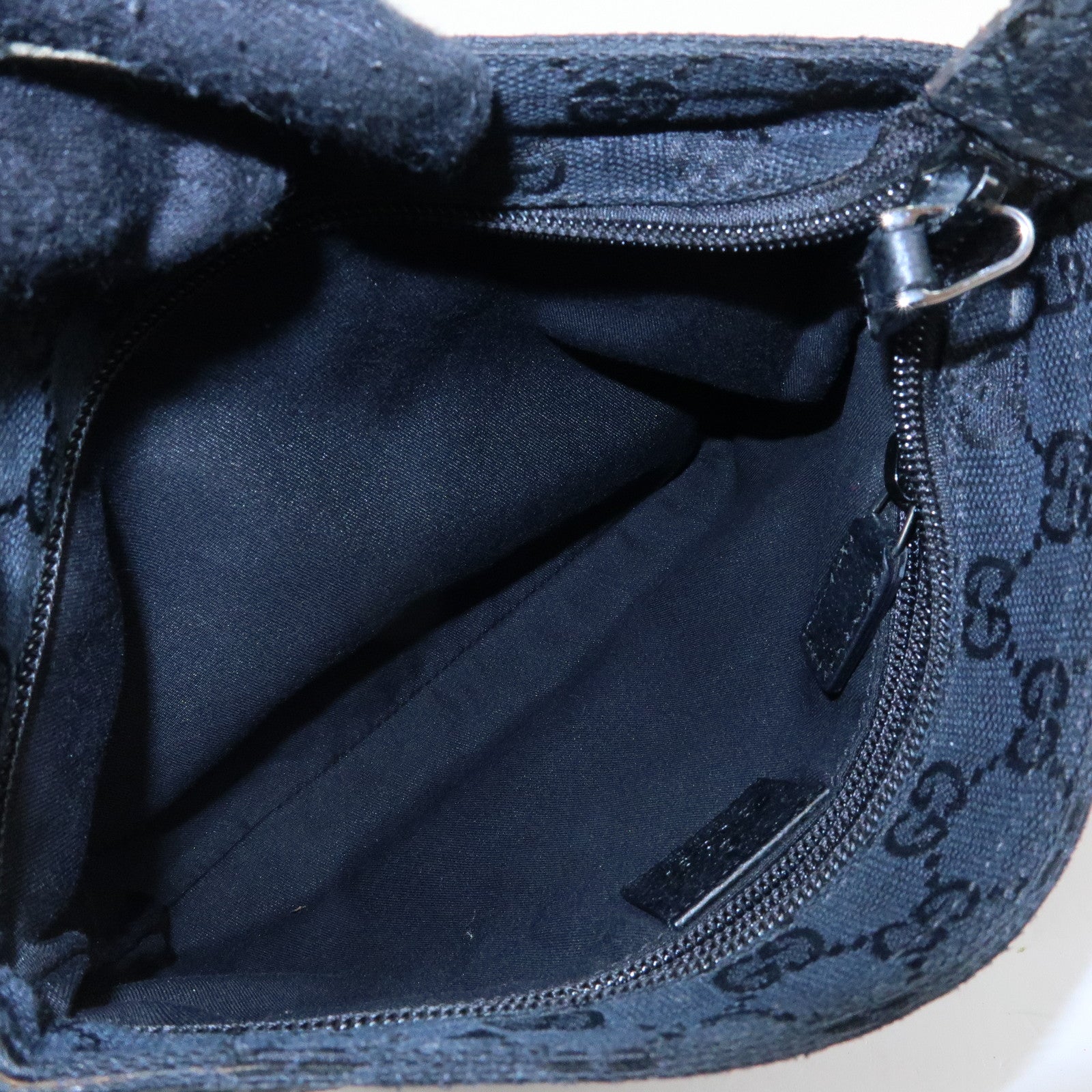 GUCCI Sherry GG Canvas Leather Shoulder Bag Messenger Bag Black