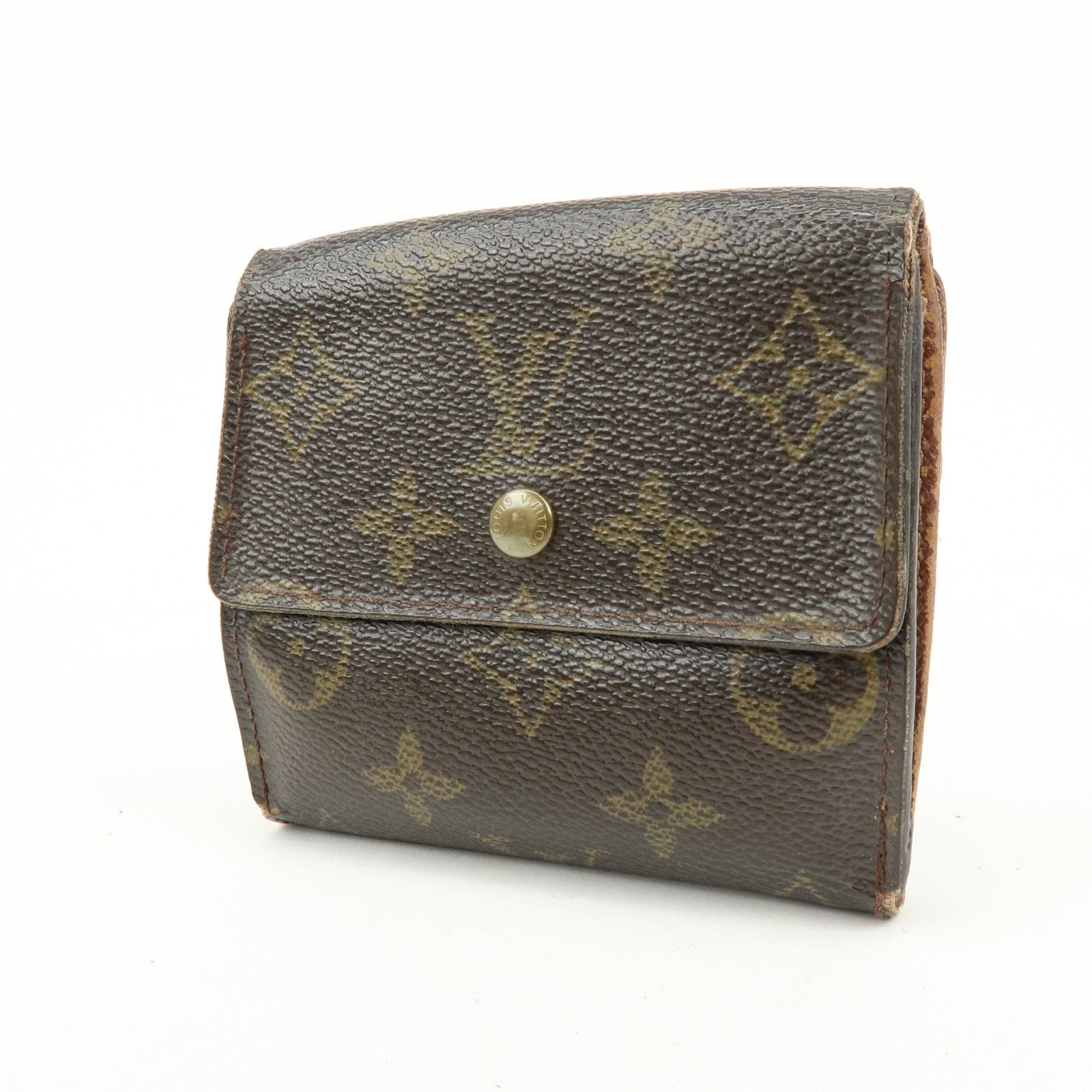 Louis Vuitton Monogram Canvas Compact Lot of 2 Wallet Long Wallet Brown
