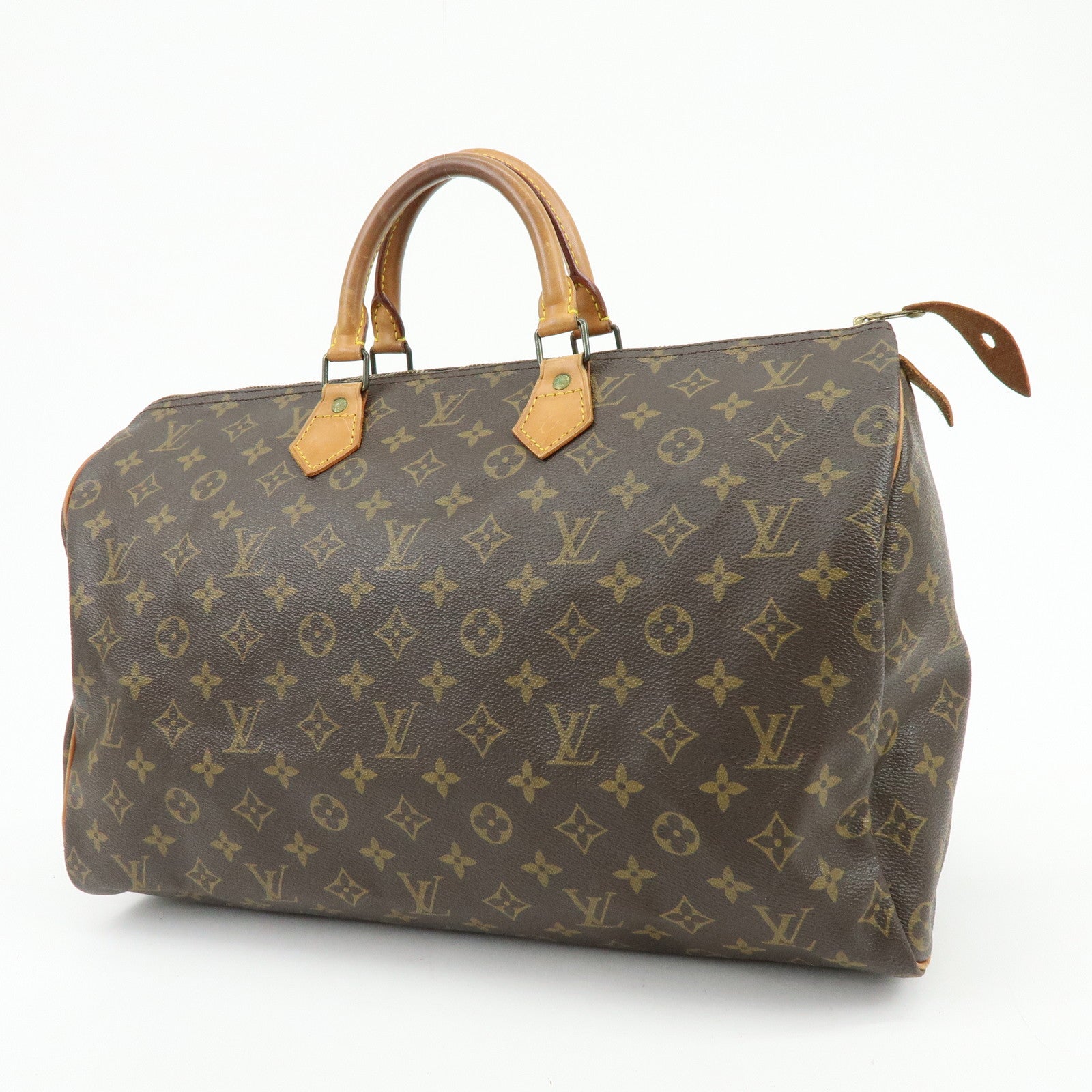 Louis Vuitton Monogram Speedy 40 Boston Bag Brown M41522