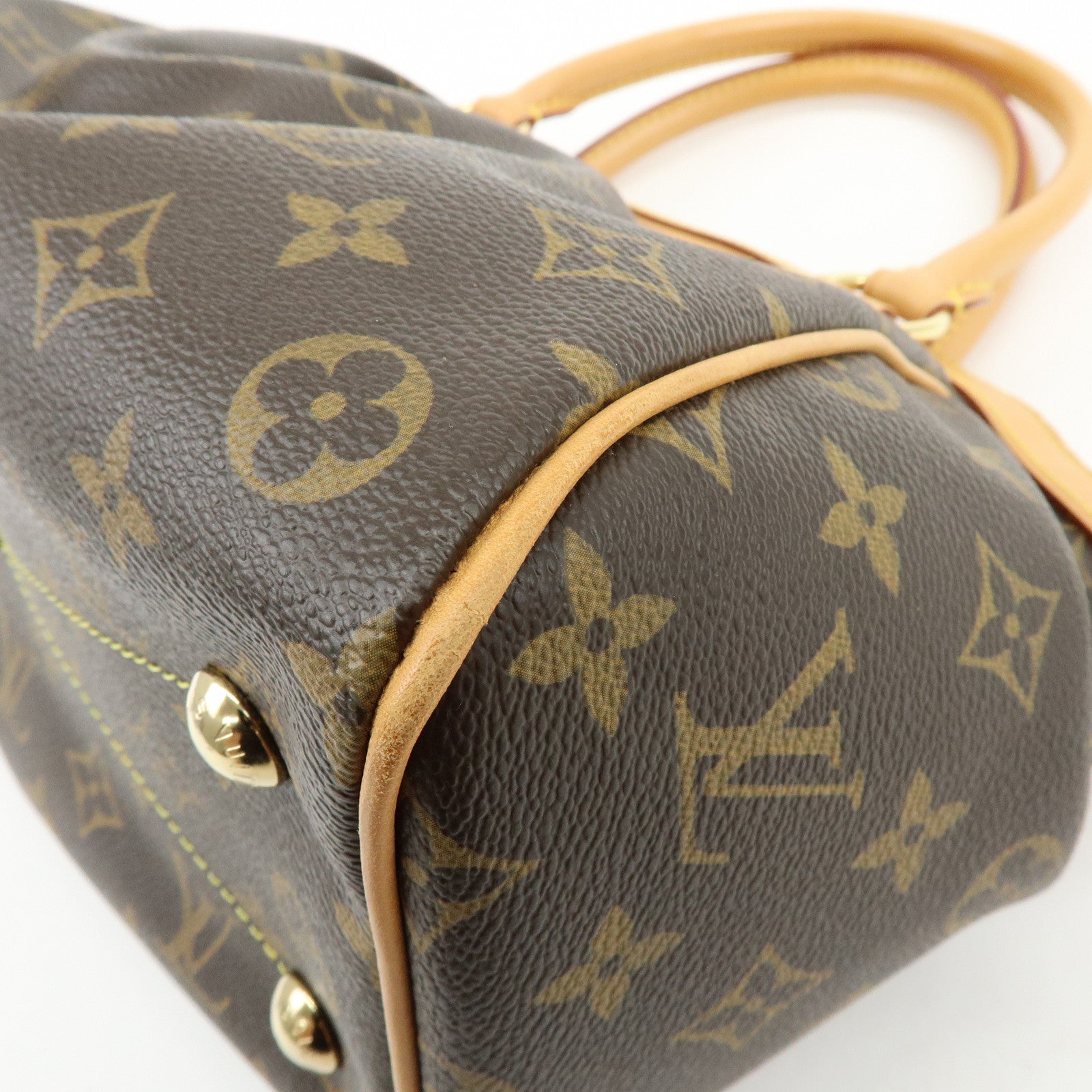 Louis Vuitton Monogram Canvas Tivoli PM Hand Bag Brown M40143