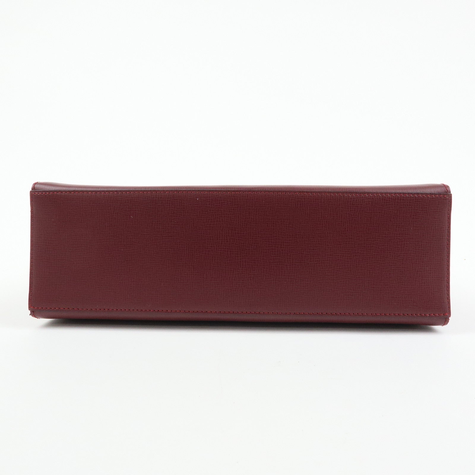 Cartier Must de Cartier Leather Top Handle Hand Bag Bordeaux
