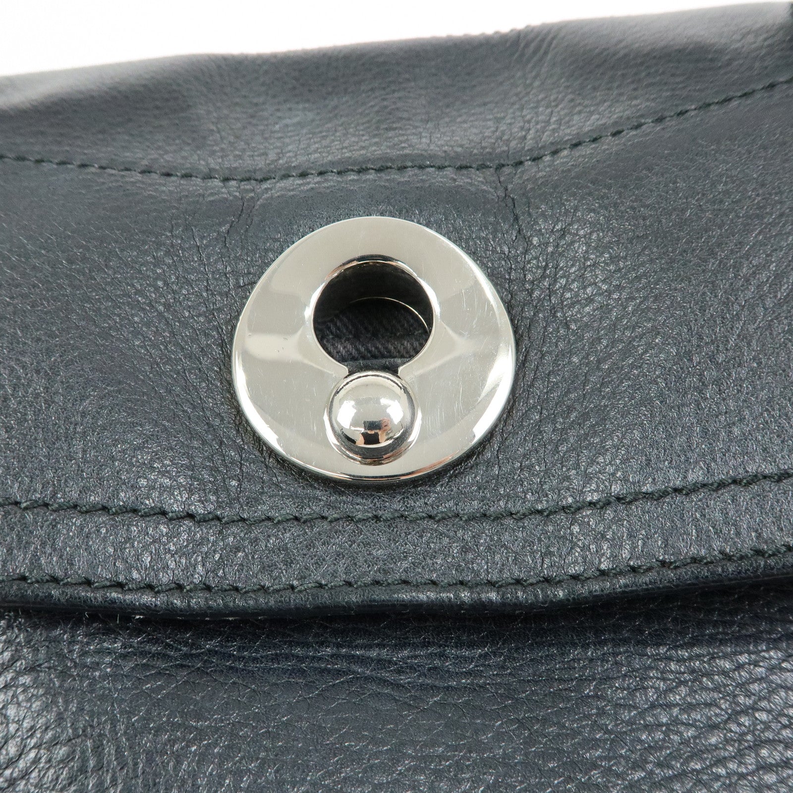 SAINT LAURENT PARIS Muse Two Leather 2Way Hand Bag Black