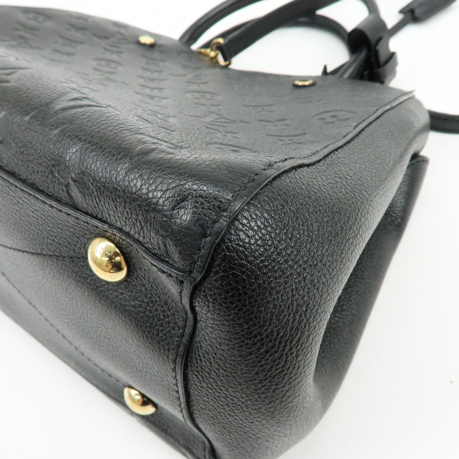 Louis Vuitton Monogram Empreinte Montaigne MM 2Way Hand Bag Noir M41048