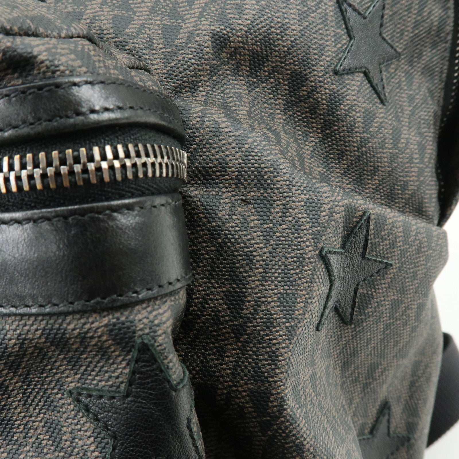 SAINT LAURENT PARIS Star Monogram PVC Leather Backpack Rucksack 415458