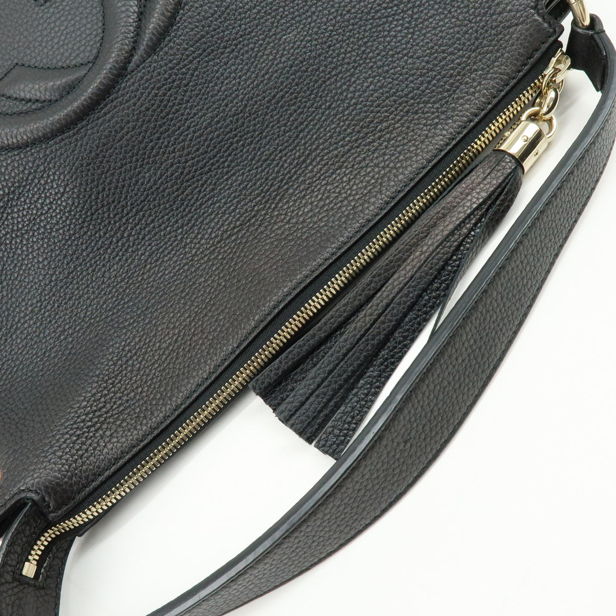 GUCCI SOHO Interlocking G Leather 2Way Bag Shoulder Bag Black 408825