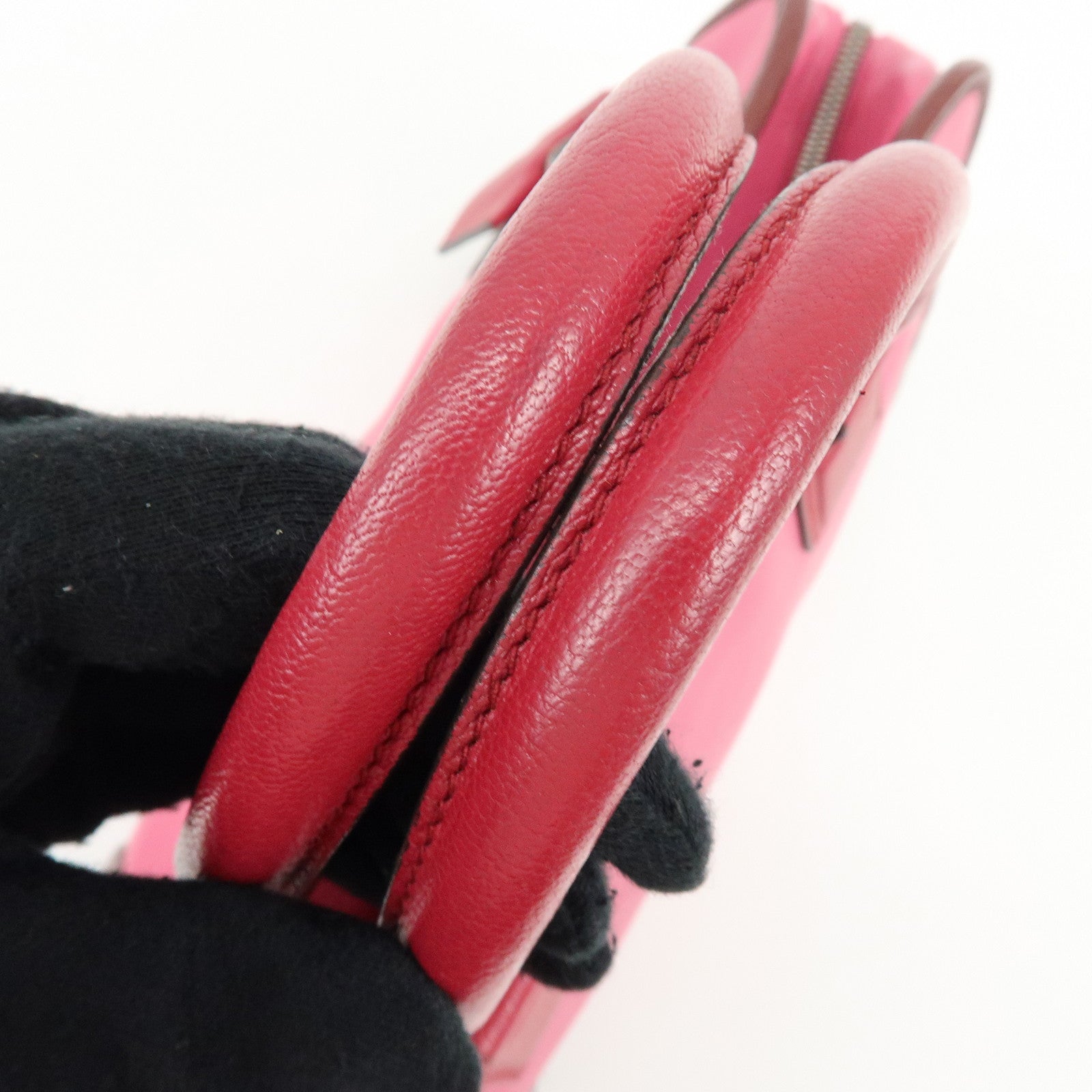 LOEWE Anagram Leather Amazona 28 Hand Bag Boston Bag Pink