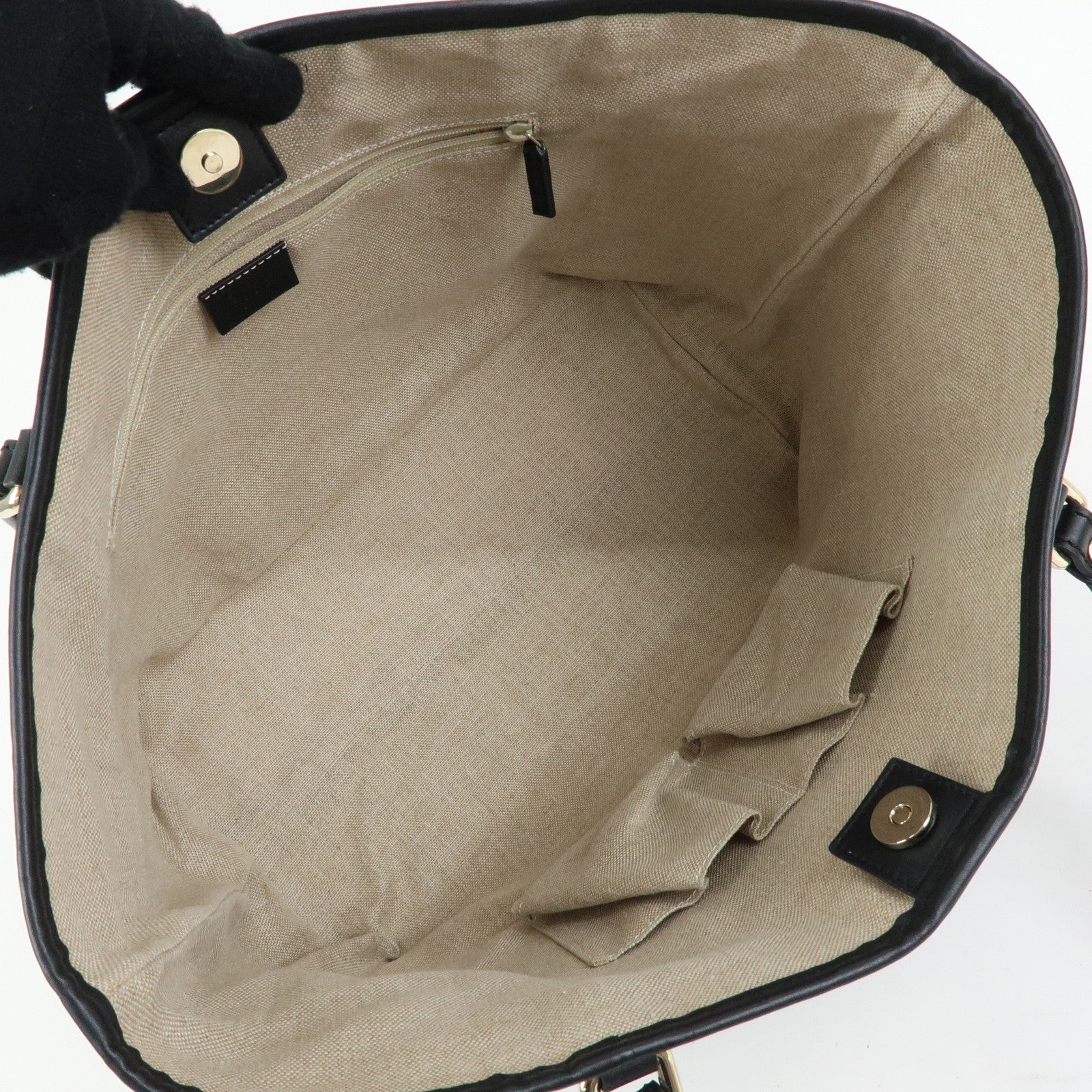 GUCCI Microguccissima Leather Tote Bag Shoulder Bag Black 449647
