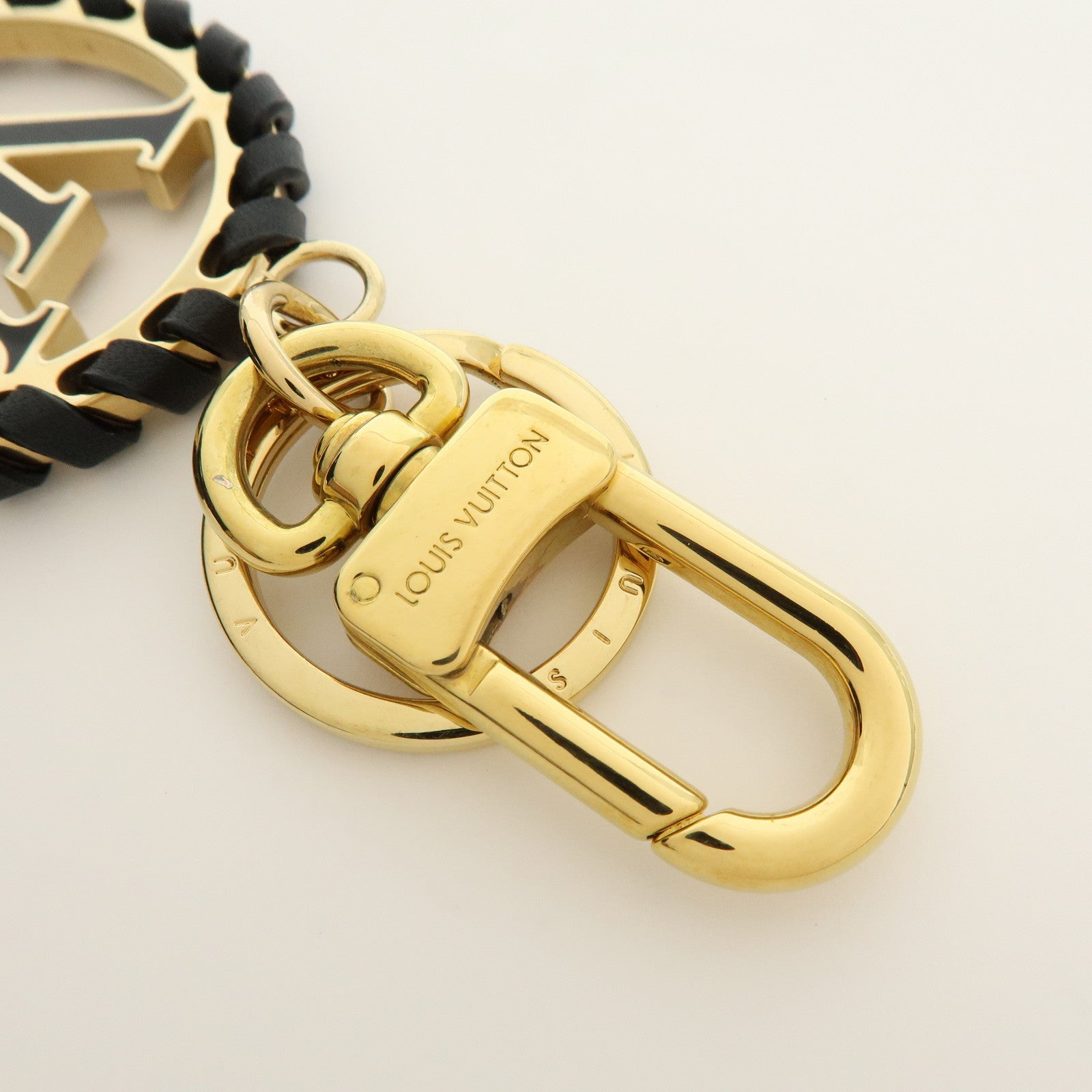 Louis Vuitton Porte Cles Very LV Circle Bag Charm Key Ring Black M63082