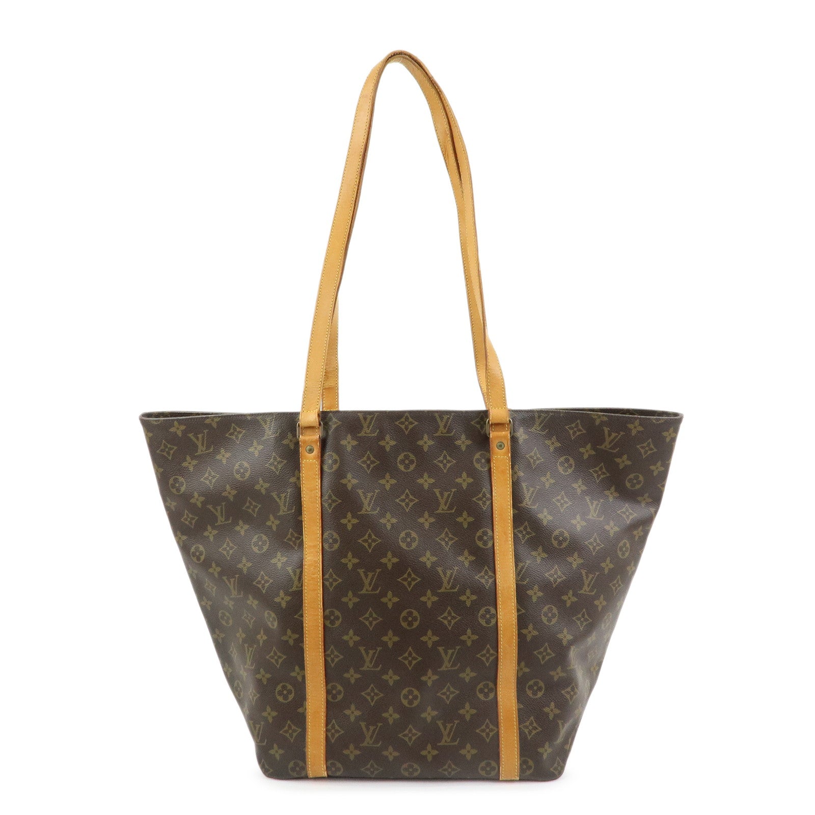 Louis Vuitton Monogram Sac Shopping GM Canvas Shoulder Bag Brown M51110