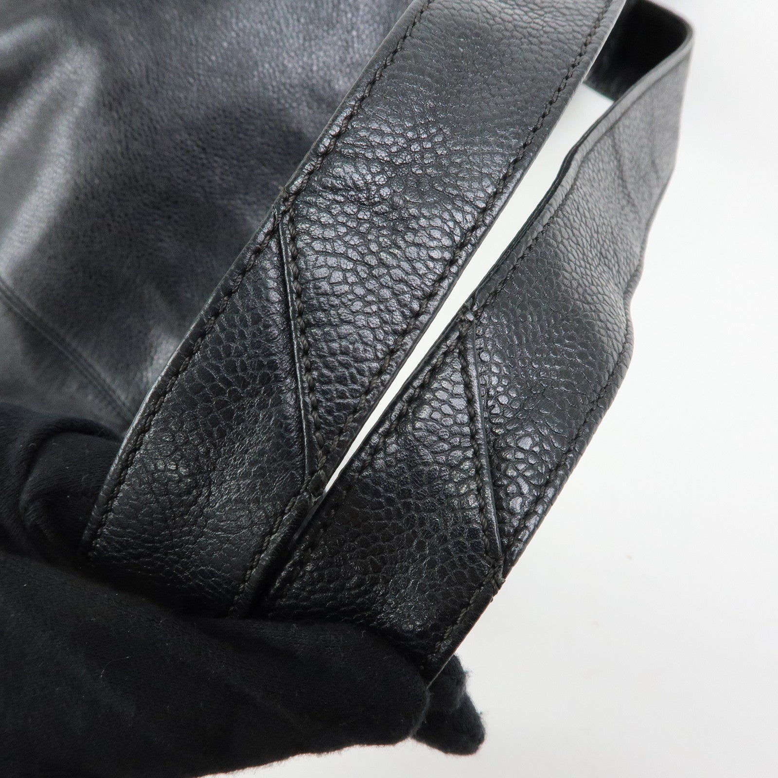 CHANEL COCO Mark Caviarskin Shoulder Bag Tote Bag Black