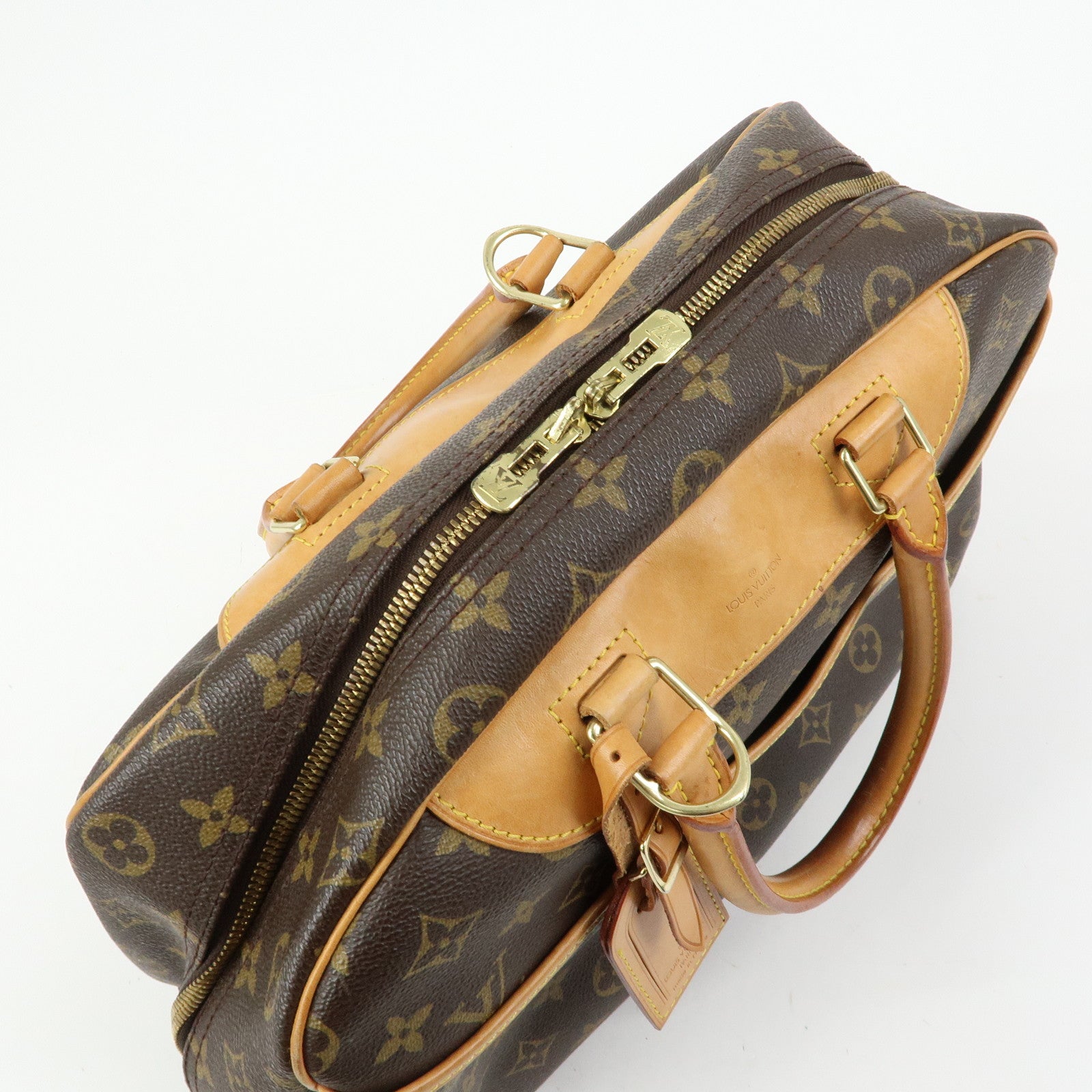 Louis Vuitton Monogram Canvas Deauville Hand Bag Brown M47270