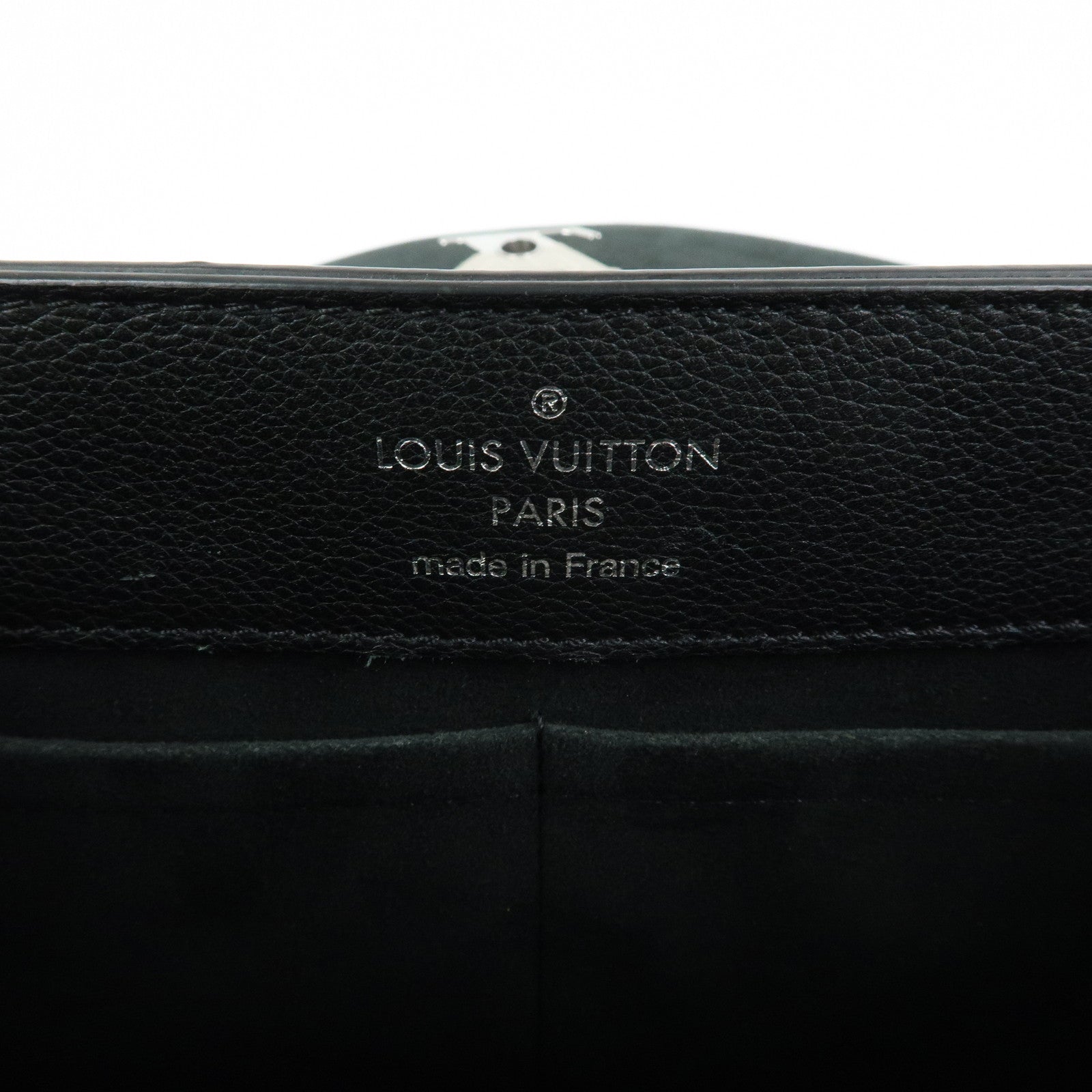 Louis Vuitton Lockme Ever MM Calf Leather 2Way Hand Bag Black M51395