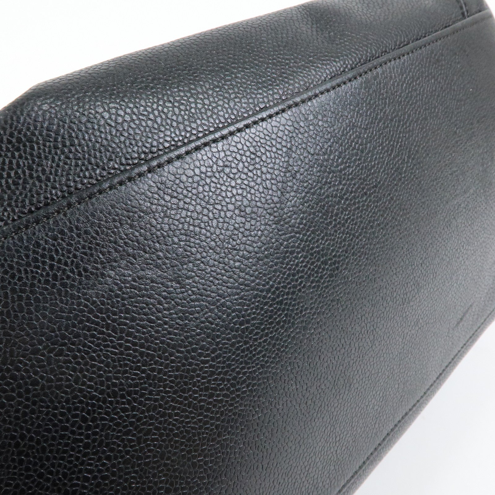 CHANEL COCO Mark Caviarskin Shoulder Bag Tote Bag Black