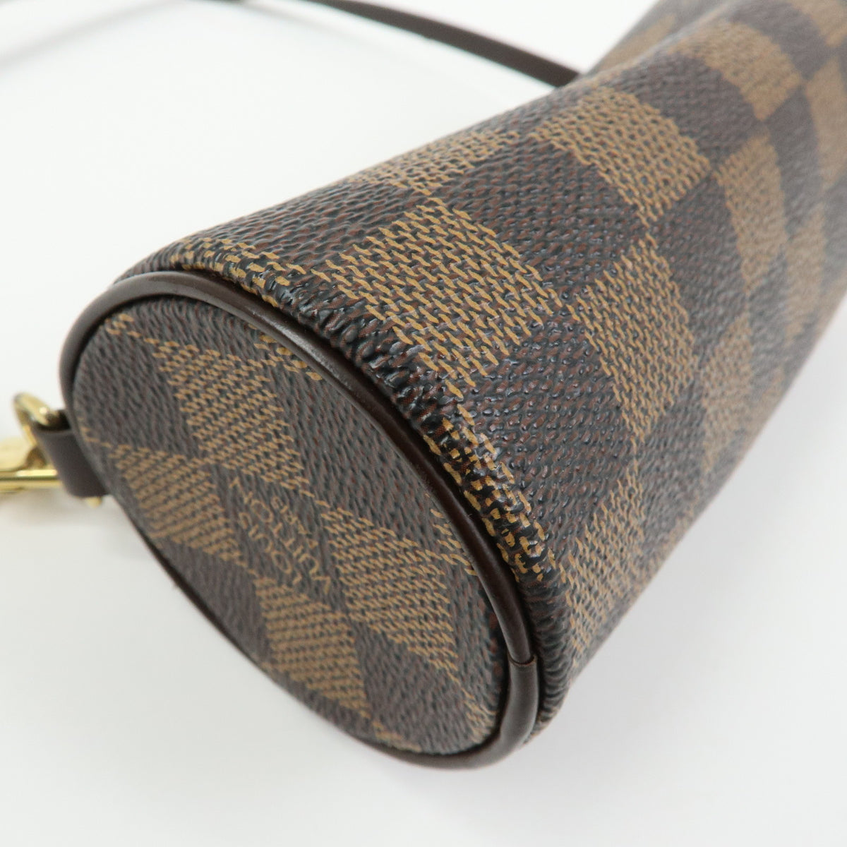 Louis Vuitton Damier Canvas Leather Mini Pouch for Papillon Bag Brown