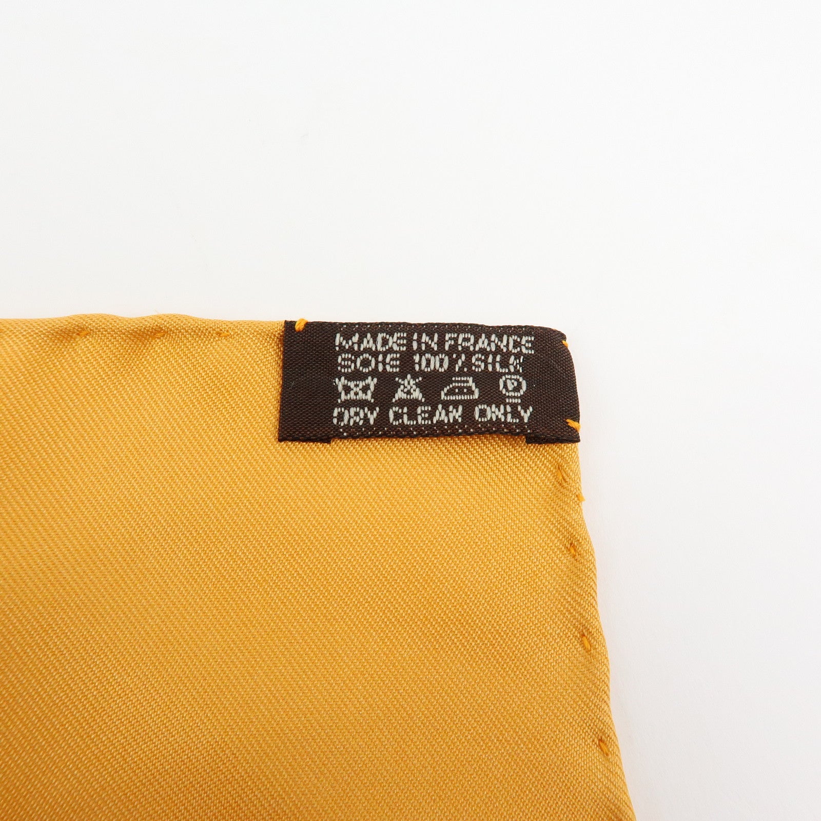 HERMES Carre 90 Silk 100% Scarf BRAZIL Orange Khaki