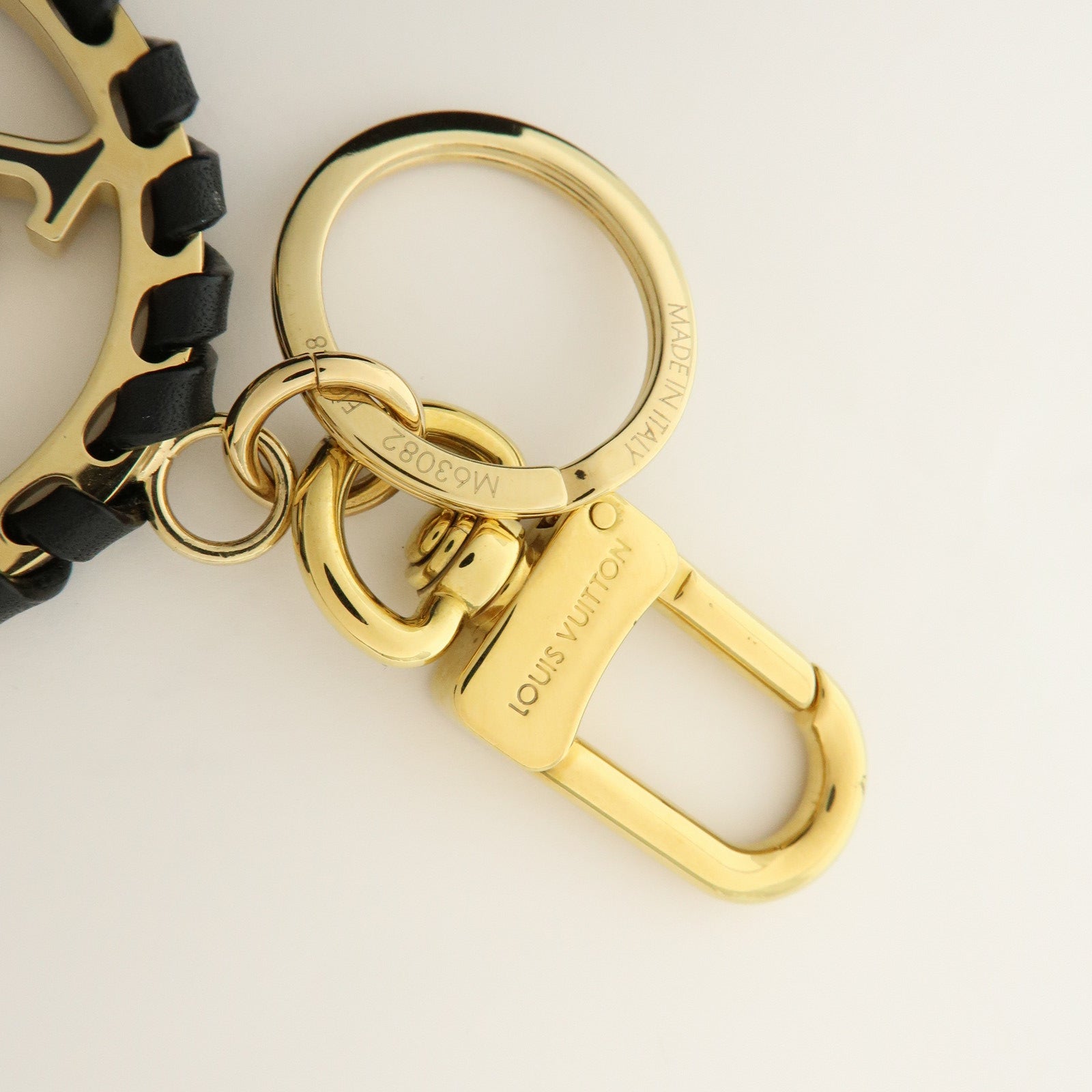 Louis Vuitton Porte Cles Very LV Circle Bag Charm Key Ring Black M63082