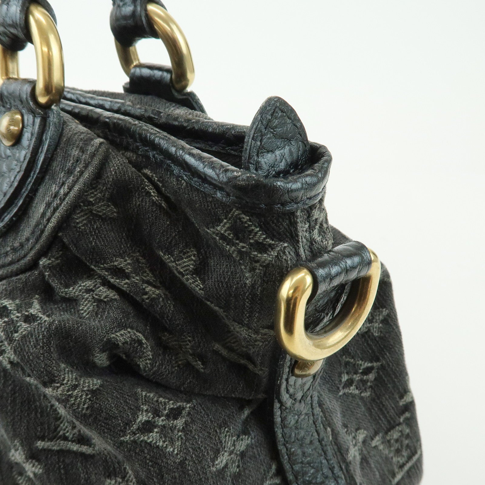 Louis Vuitton Monogram Denim Neo Cabby MM 2Way Bag Noir M95351