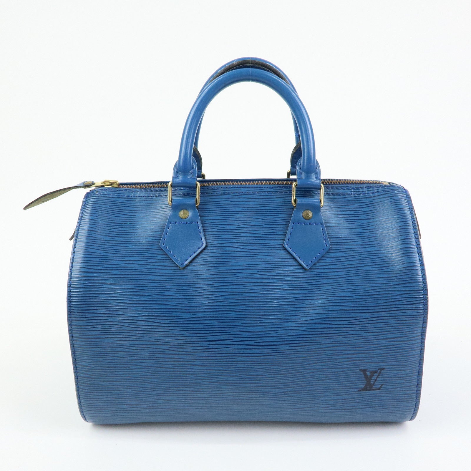 Louis Vuitton Epi Speedy 25 Hand Bag Boston Bag Toledo Blue M43015