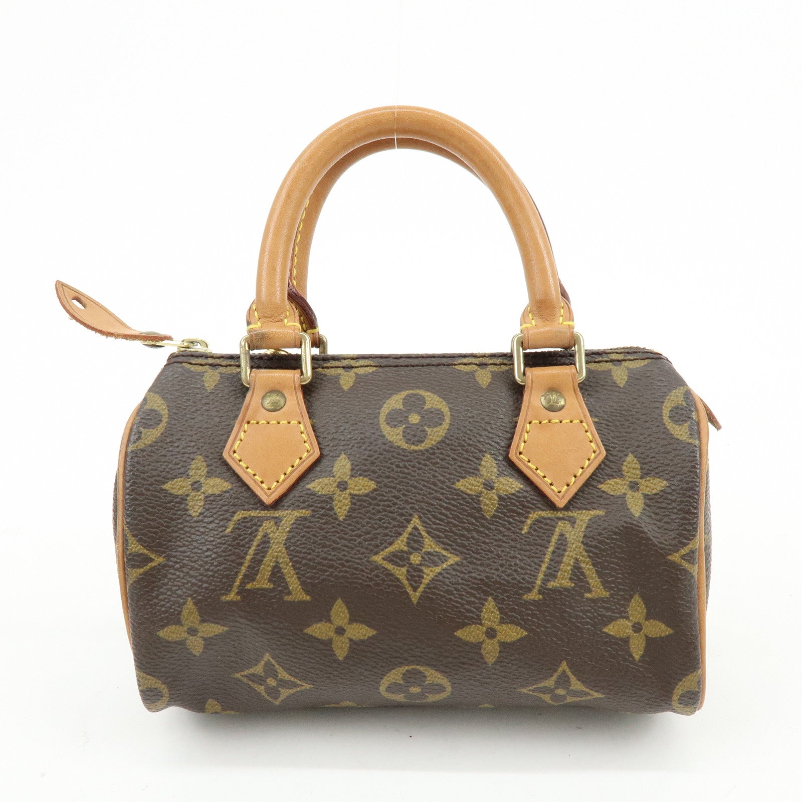Louis Vuitton Monogram Mini Speedy Hand Bag and Strap Brown M41534 Lot